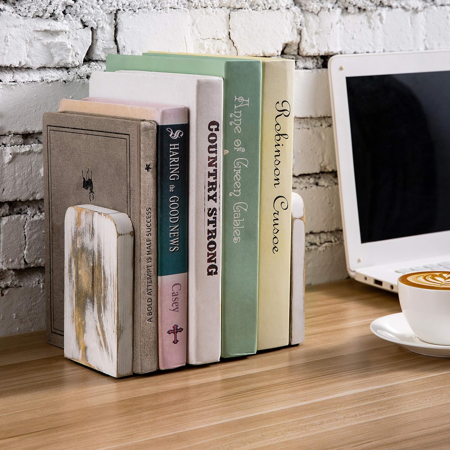 Farmhouse Book Ends / Whitewashed