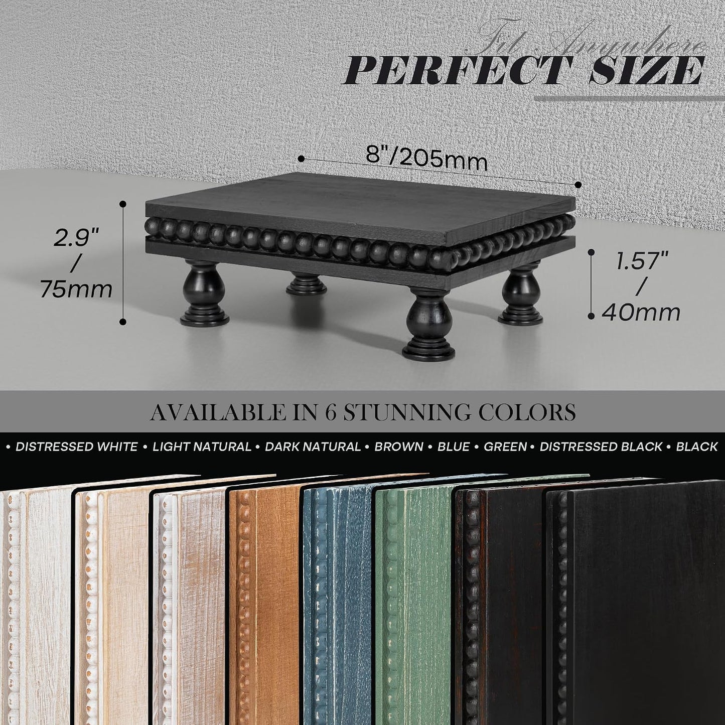 Farmhouse Pedestal Stand / Black