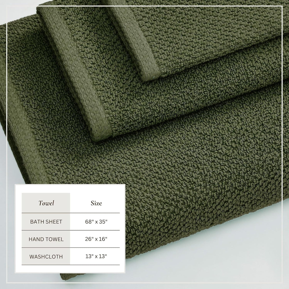 Great Bay Home 100% Cotton 6 Piece Bath Sheet Set - Absorbent, Quick-Drying, Durable Bath Towels for Bathroom Decor