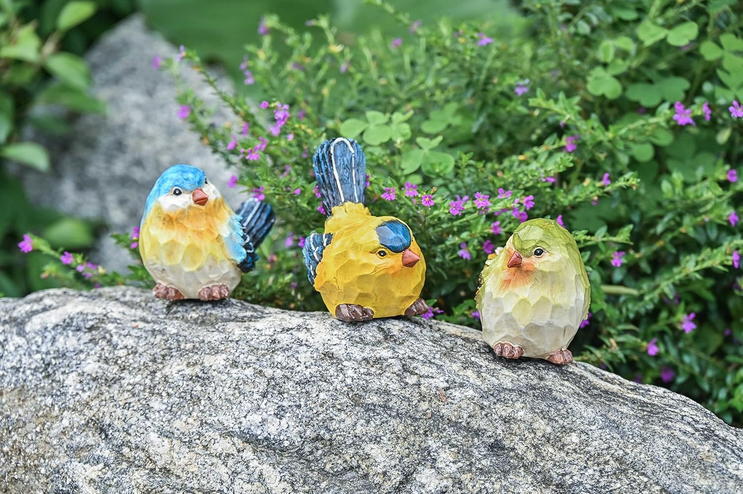 Birds Statues Indoor Outdoor Resin Lawn / Set of 3