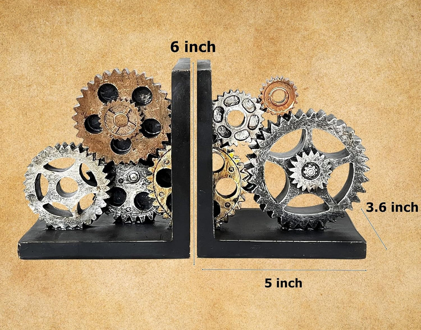 Steampunk Book Ends / Bronze
