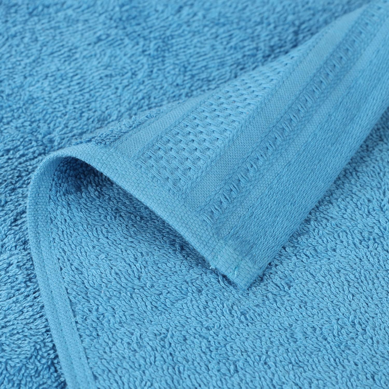 Superior Honeycomb 100% Cotton 500 GSM 12 Piece Bath Towel Set, 6 Washcloths, 4 Hand, 2 Bath Towels, Ideal for