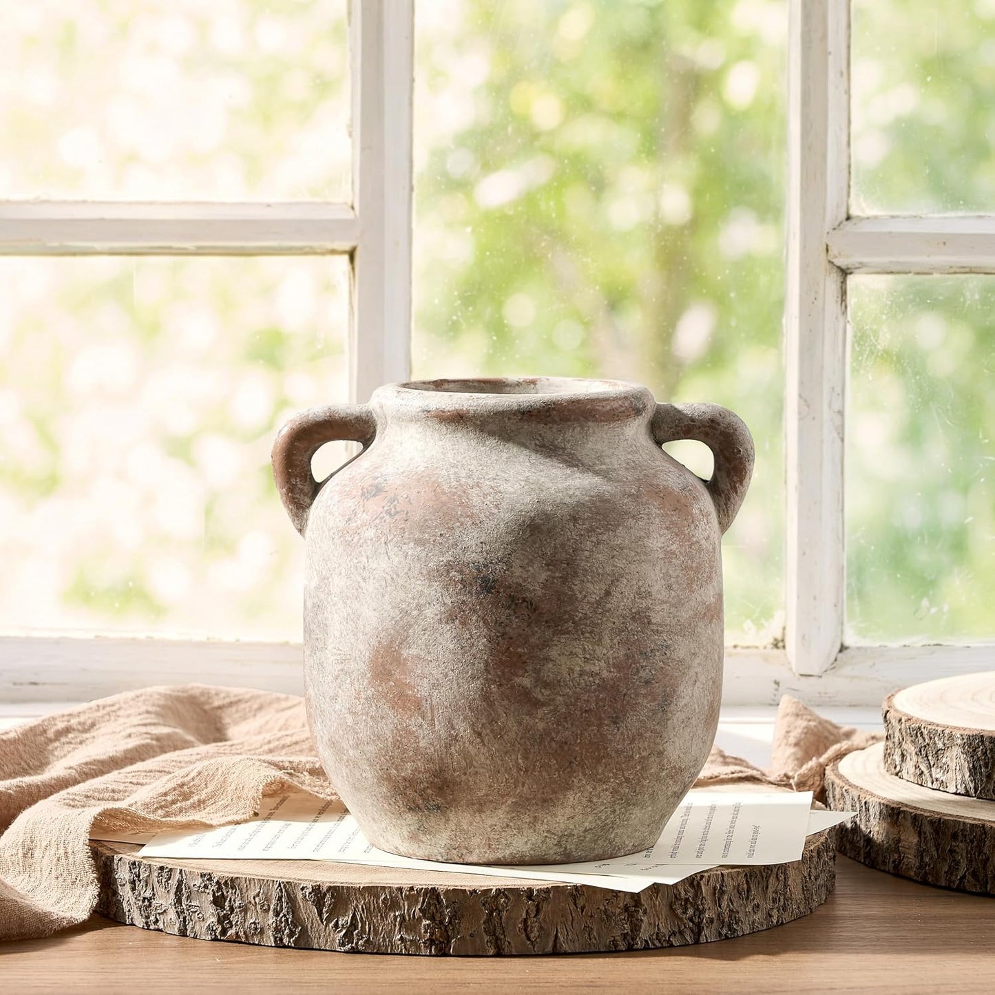 Farmhouse Rustic Table Vases / 6" Retro / 6 Inch