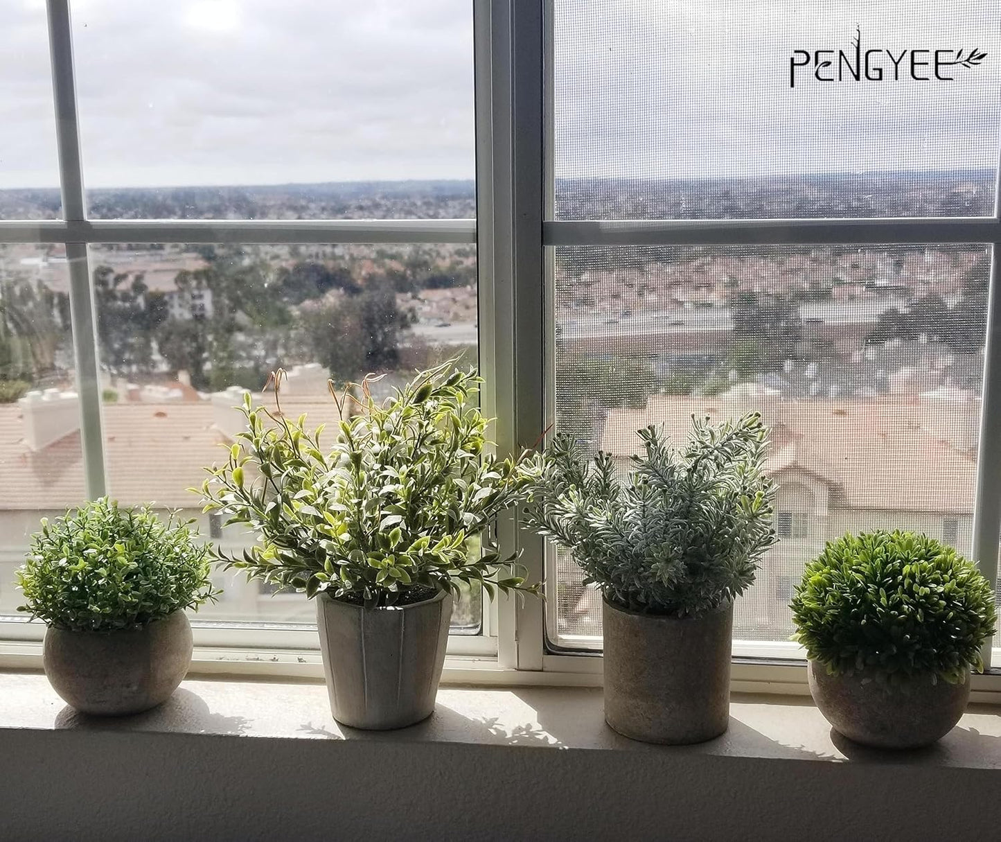 Artificial Plants Indoor / Green Rosemary II / Set of 4