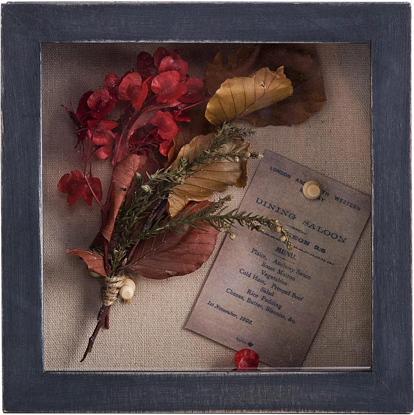 Freezing point Shadow Box Frame 8x8 Shadow Box Display Case Cabinet Pin Picture Frame with Linen Back Memorabilia