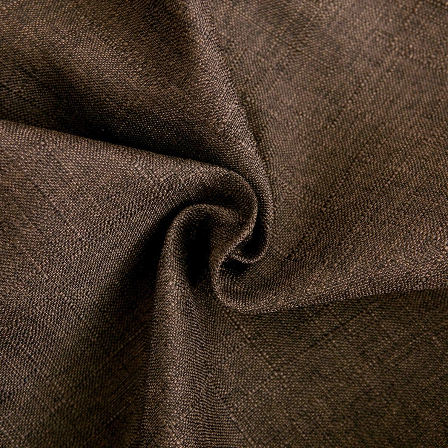 Linen Decorative Throw Pillow Covers Cushion Cover Pillow Case / Dark Brown / 18 x 18 / Set of 2