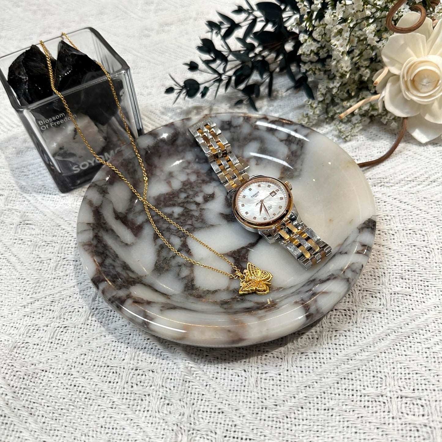 Marble Jewelry Tray / Calacatta / Natural