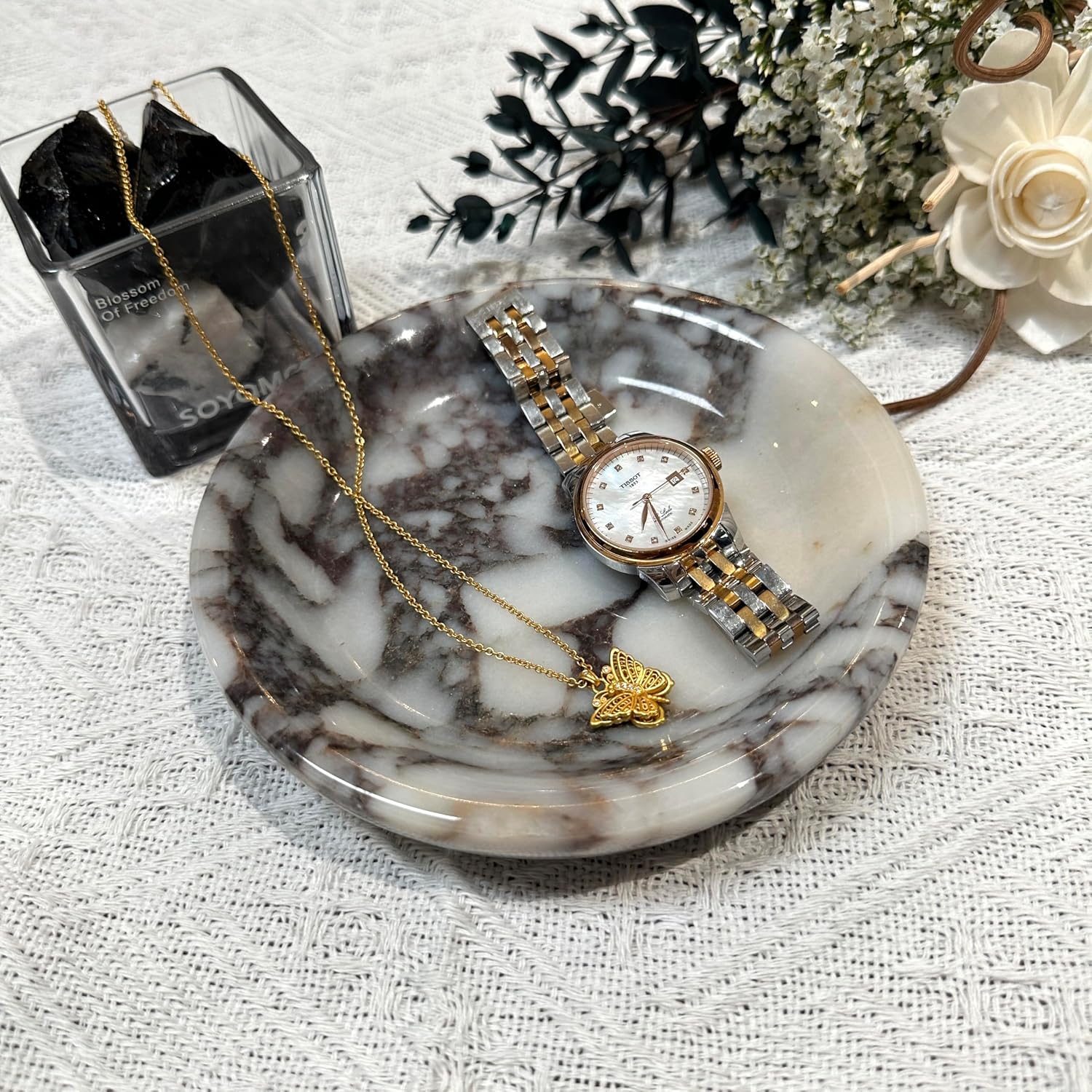 Marble Jewelry Tray / Calacatta / Natural