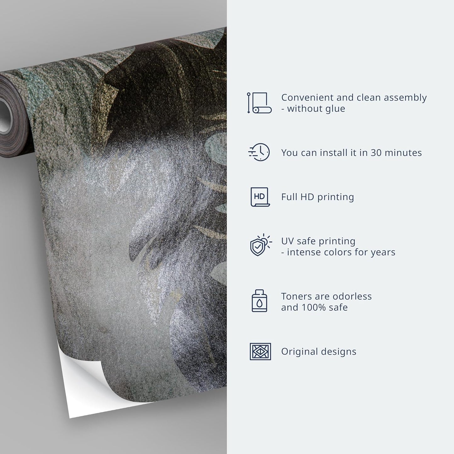 XXL Peel and Stick Self-Adhesive Wallpaper Removable / 135"wx101"h Self-adhesive / #01 / 135 x 101