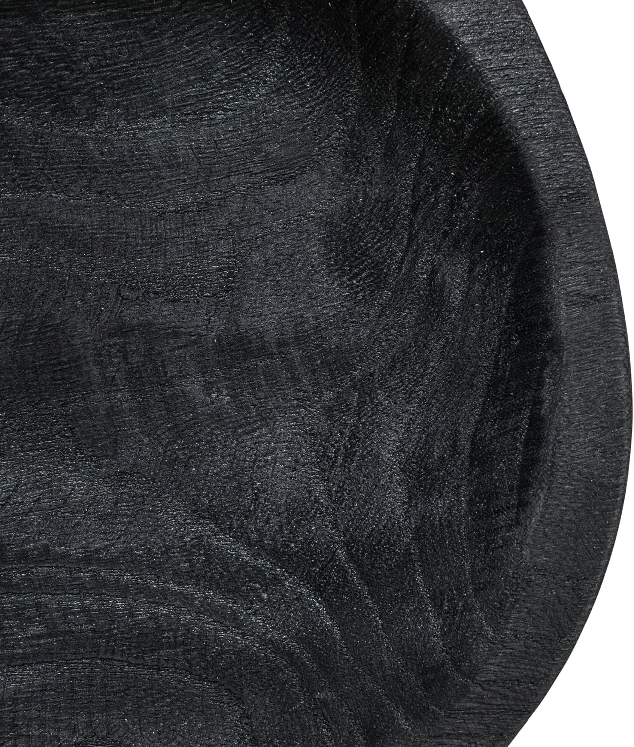 Hand-Carved Paulownia Wood Bowl / Black