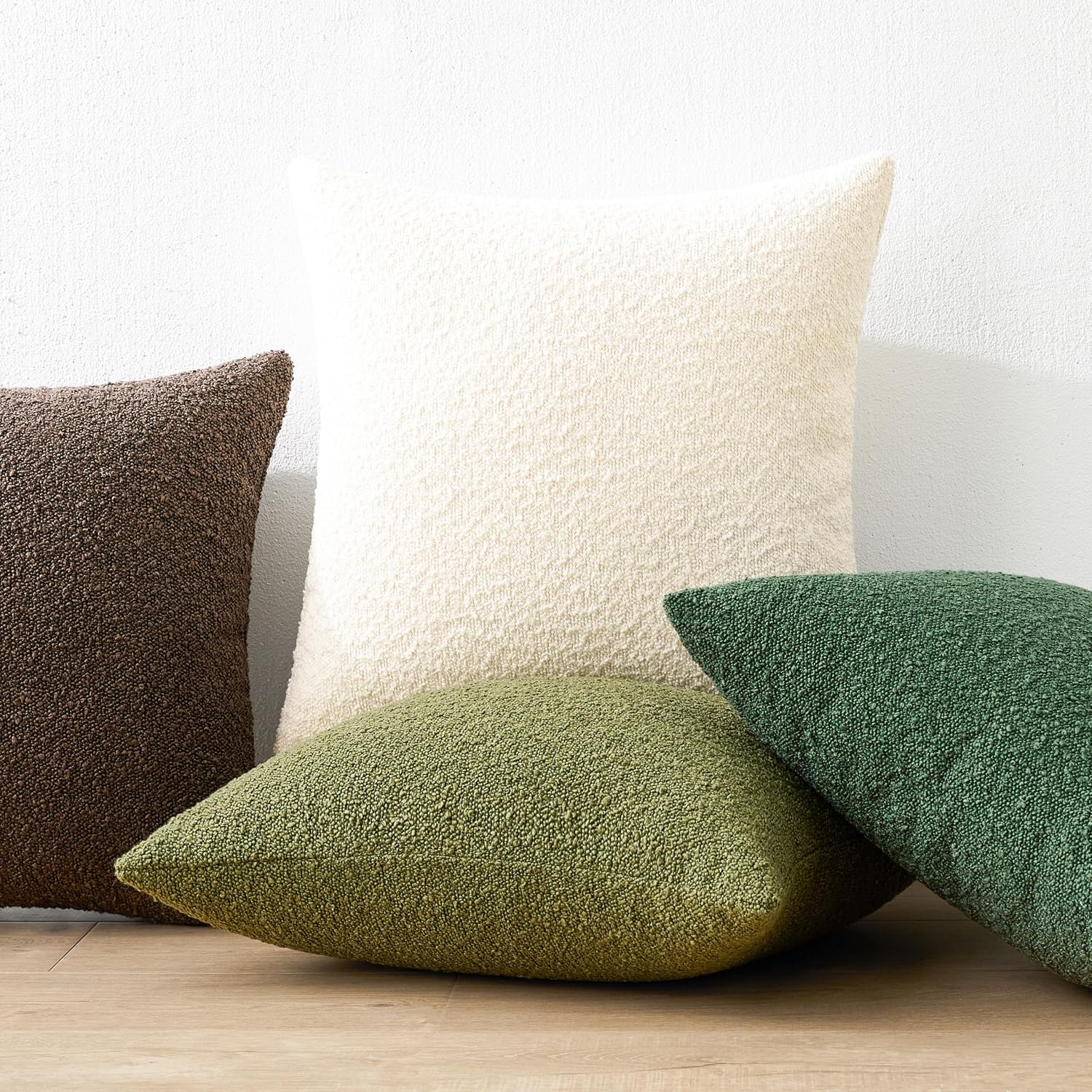 Textured Boho Pillow Covers / Chocolate / 18 x 18 / Brown / Set of 2