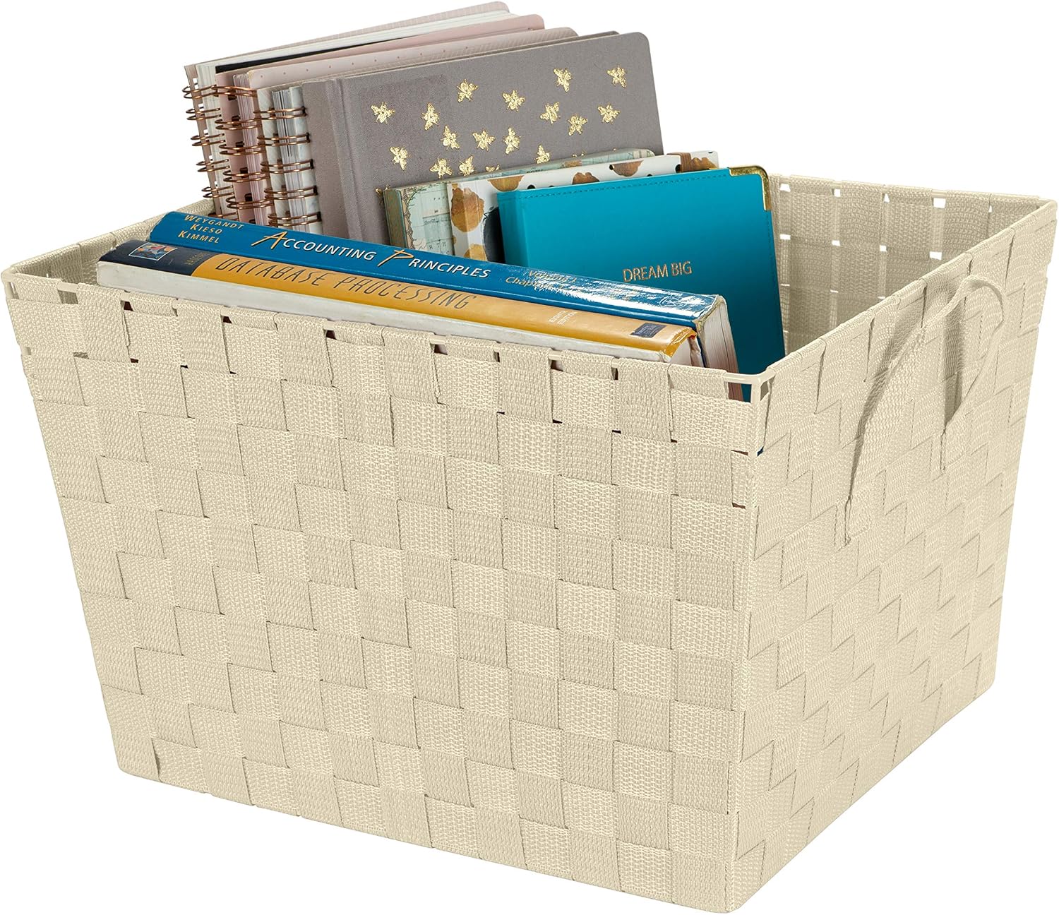 Decorative Storage Basket / Large / Ivory / Set of 2