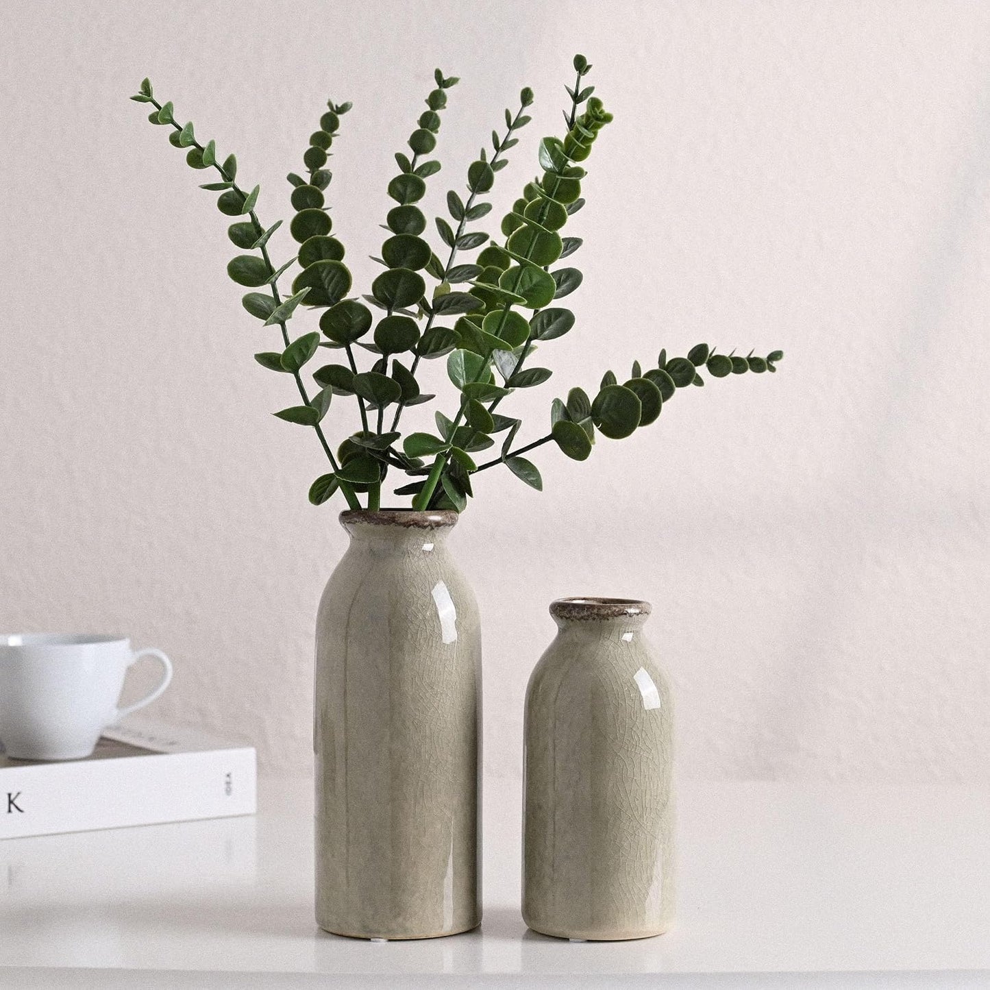 Ceramic Vases Home Decor / Green / Set of 2