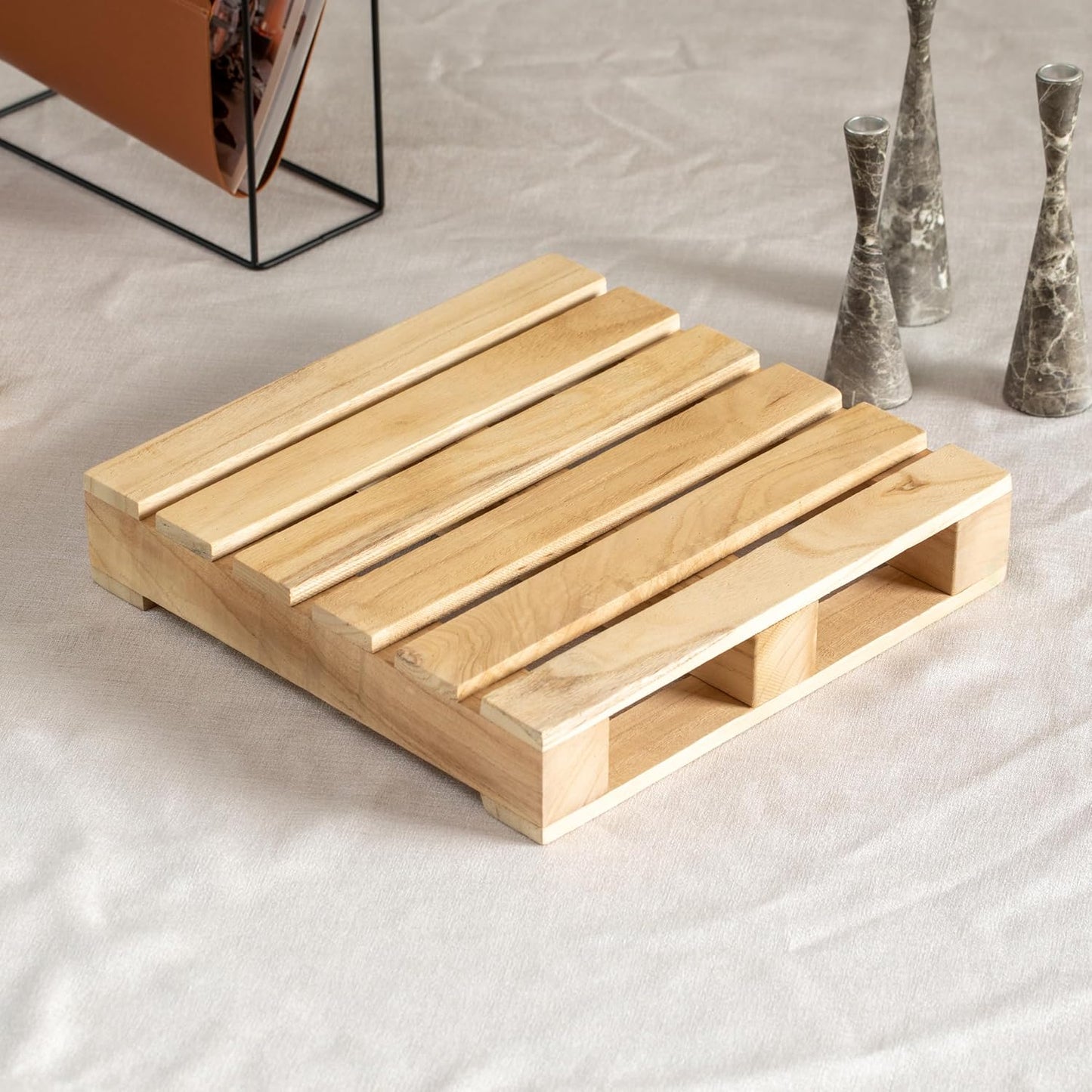 15- Rustic Wooden Pallet Display Stand Wood Riser / Natural / Set of 15