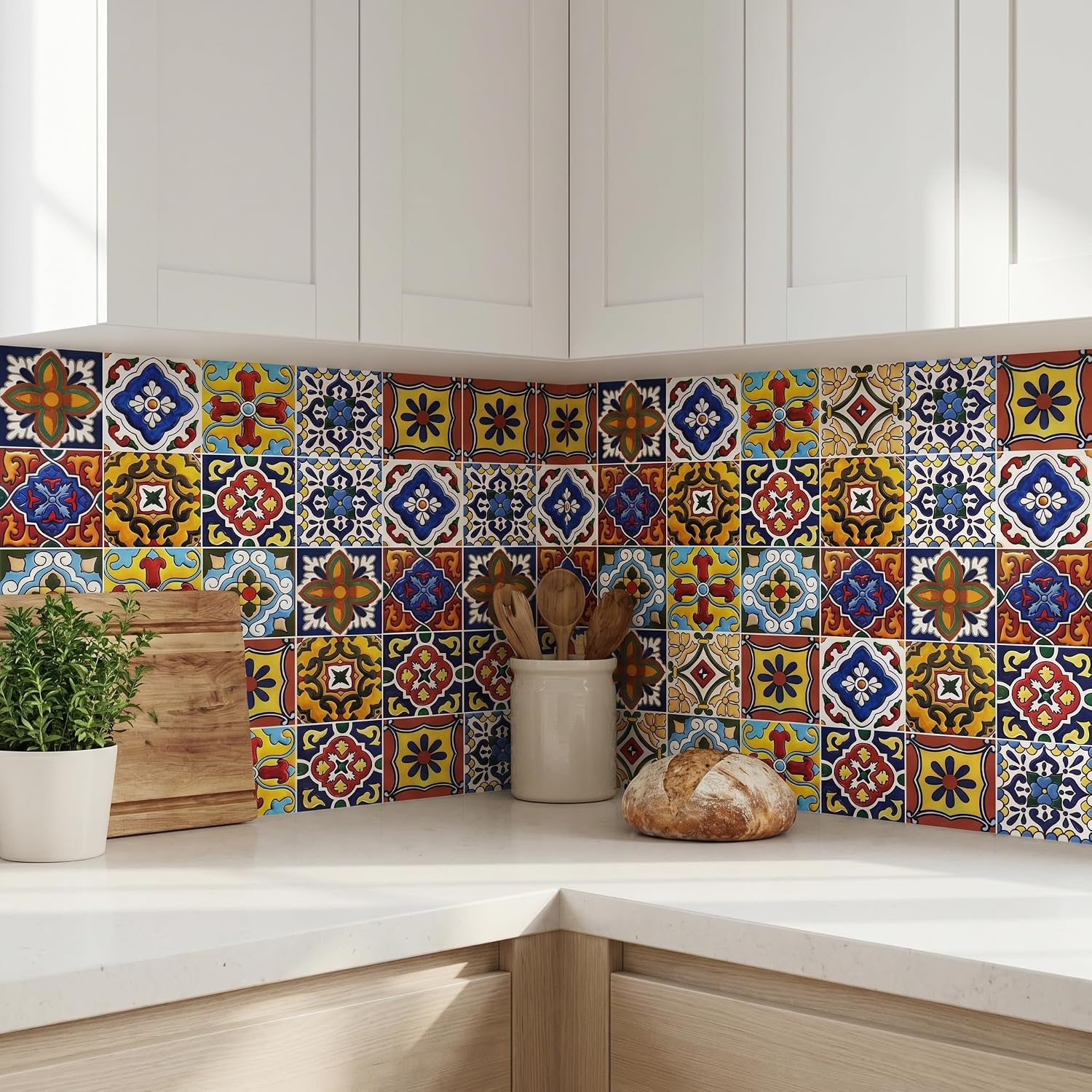 Tuscan Style Tile Decals / 4 x 4 / Set of 30