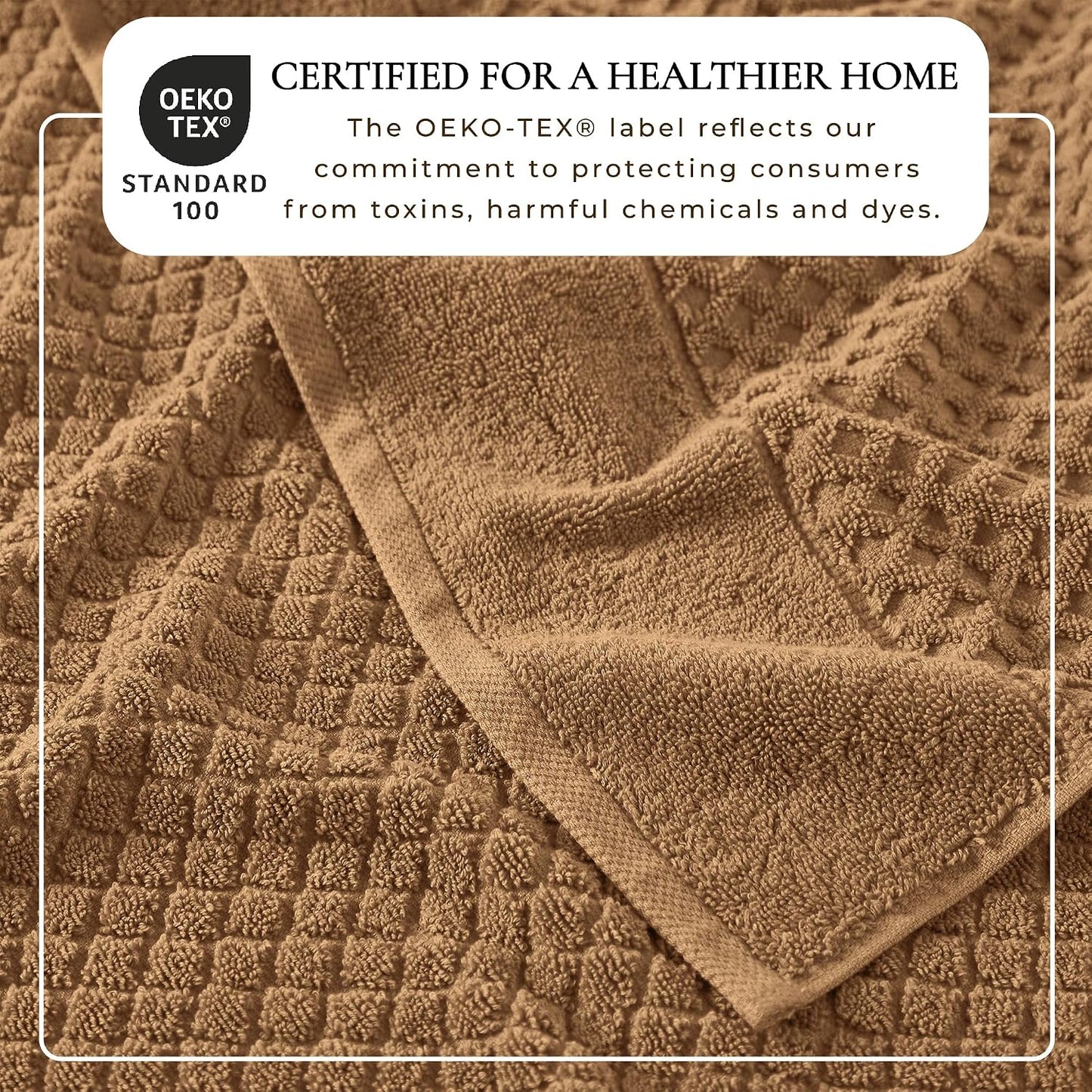 Great Bay Home Oversized Bath Sheets - 100% Cotton 2 Pack 68x35 Extra Large Towel - Absorbent, Durable, Quick-Dry