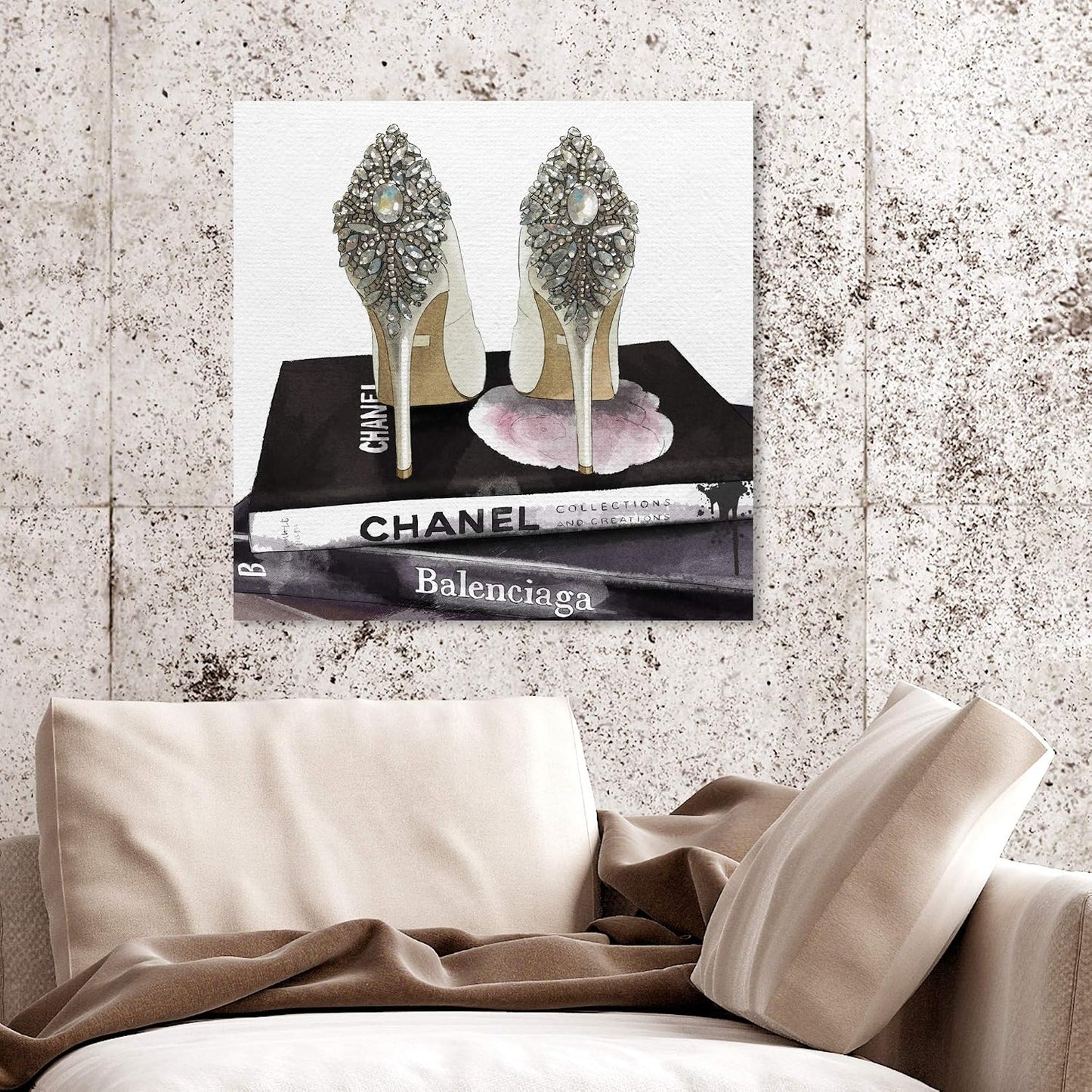 The Oliver Gal Artist Co. Fashion and Glam Wall Art / 20"L x 20"W / Canvas Print / Black / 20 x 20