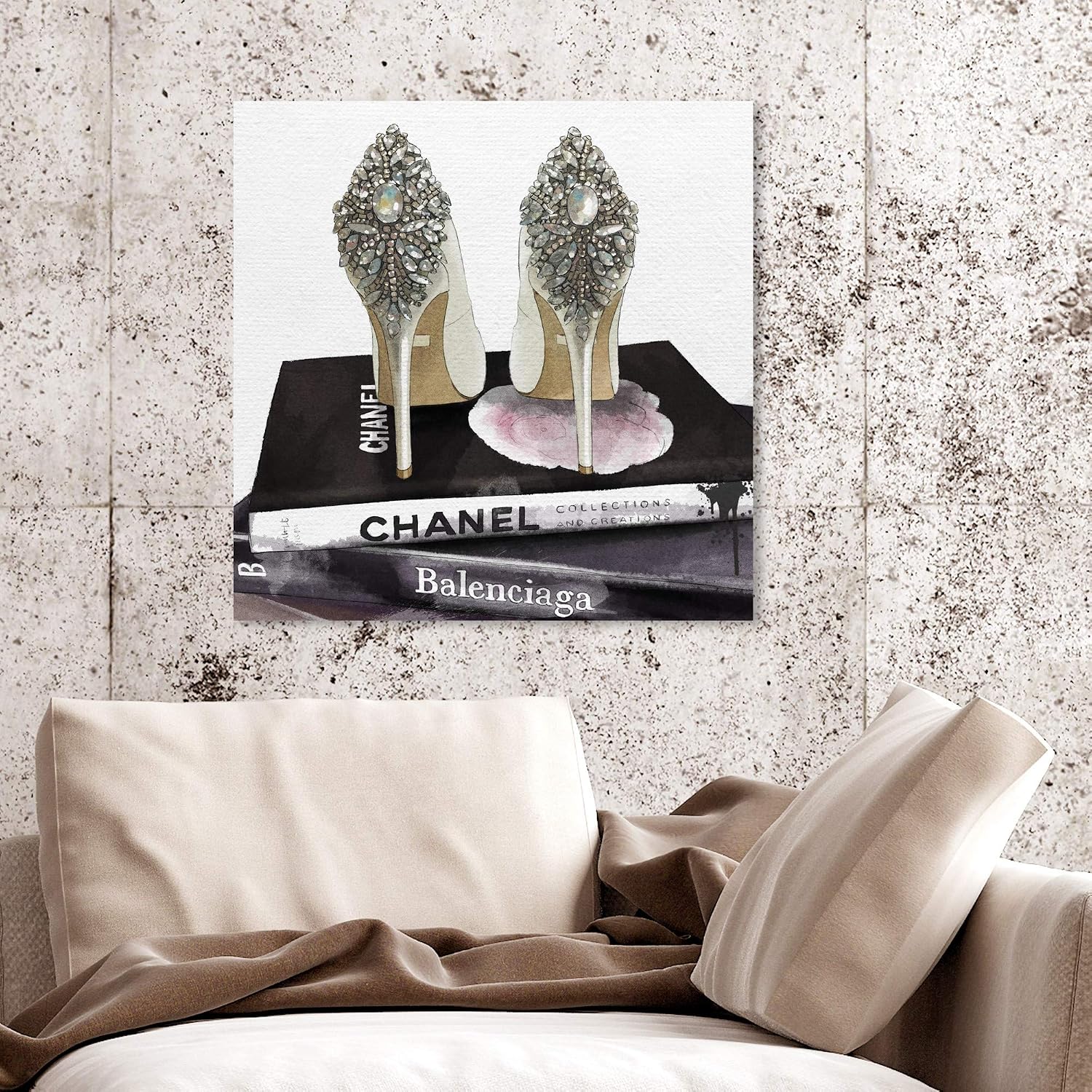 The Oliver Gal Artist Co. Fashion and Glam Wall Art / 20"L x 20"W / Canvas Print / Black / 20 x 20