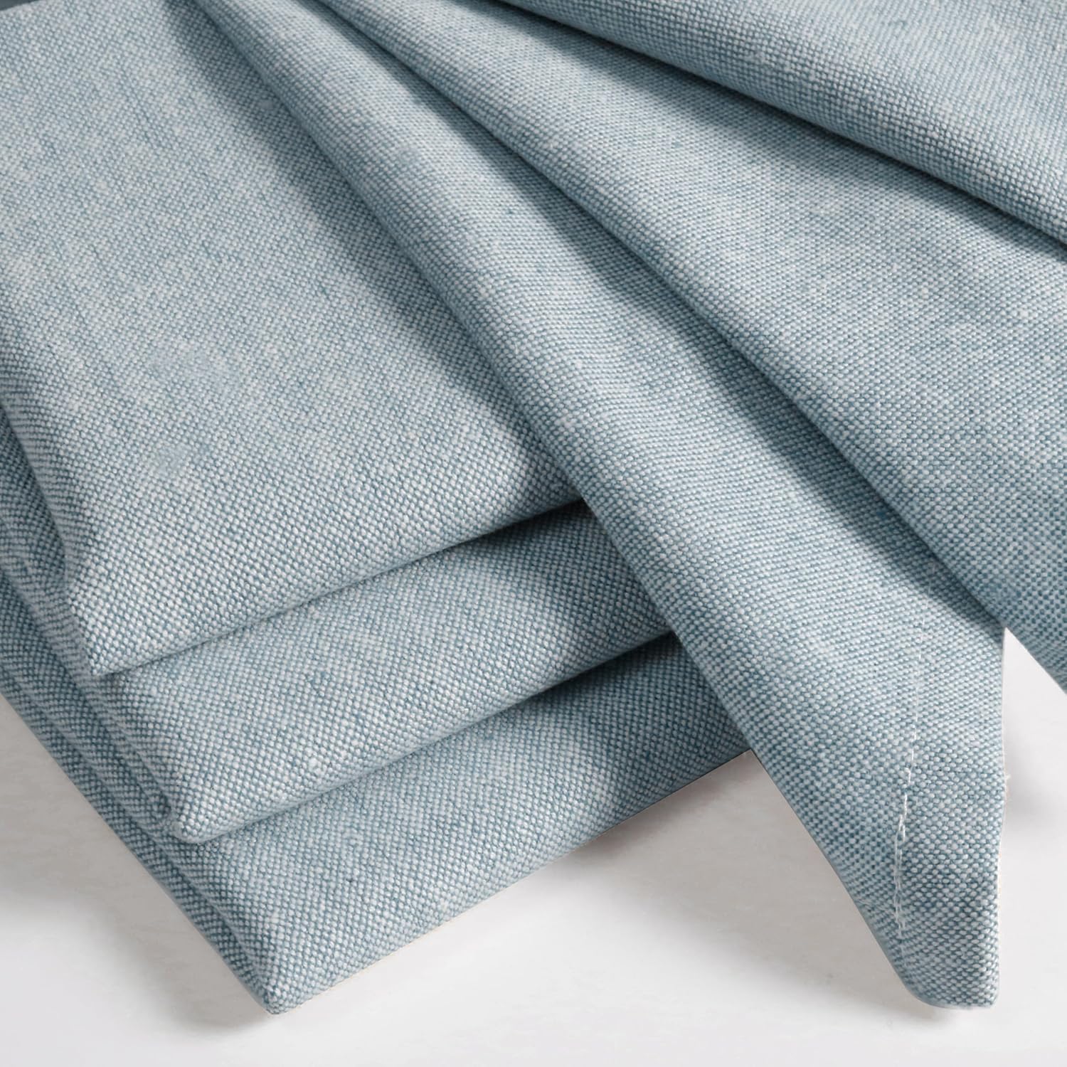 Native Fab Solid Cloth Napkin Set of 12, 100% Chambray Cotton, Washable, Reusable Dinner Cloth Napkin 17x17 inches