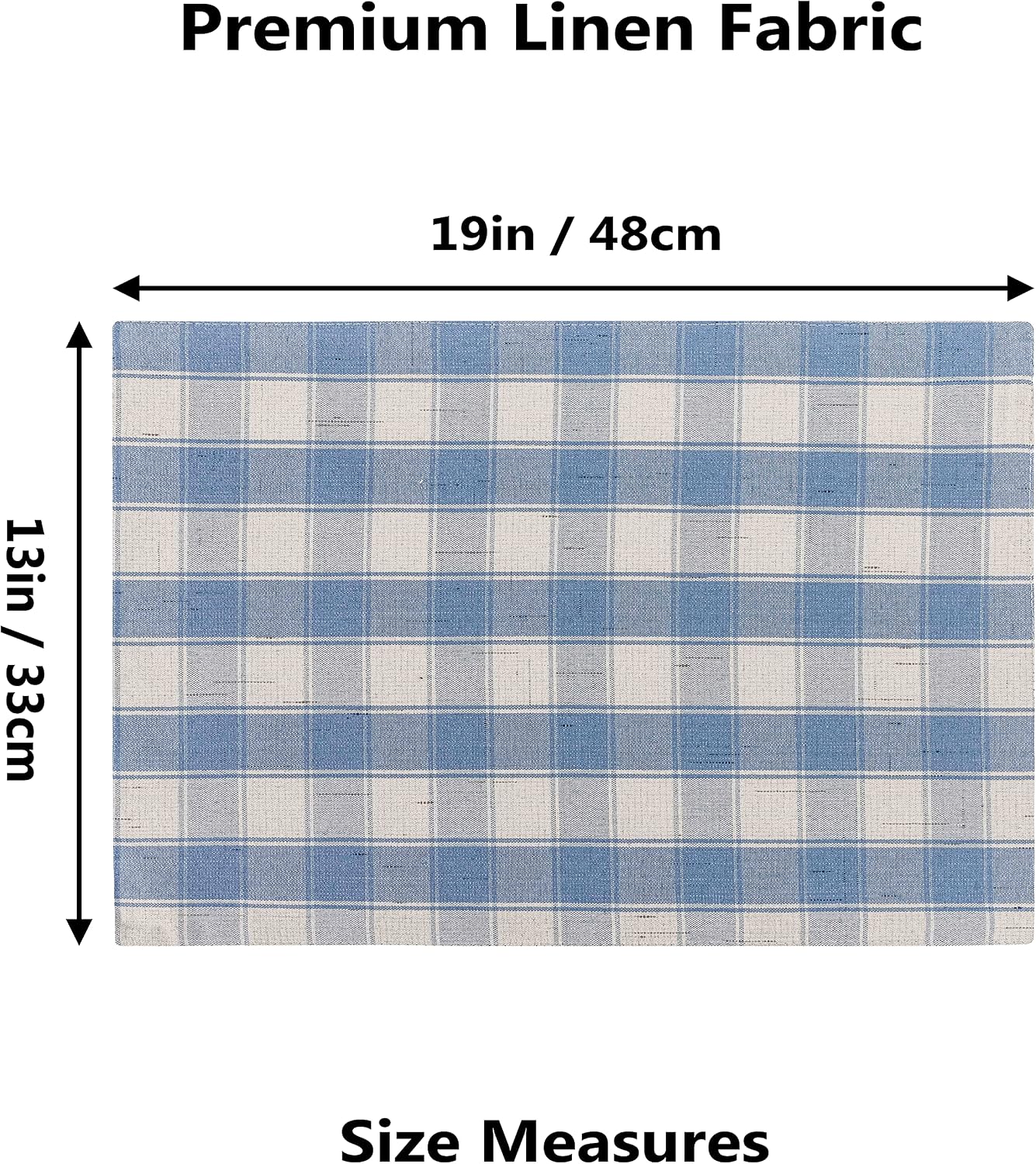 Home Brilliant Checkered Placemats Set of 6 Heat Resistant Dining Table Farmhouse Place Mats for Kitchen Table, 13 x 19