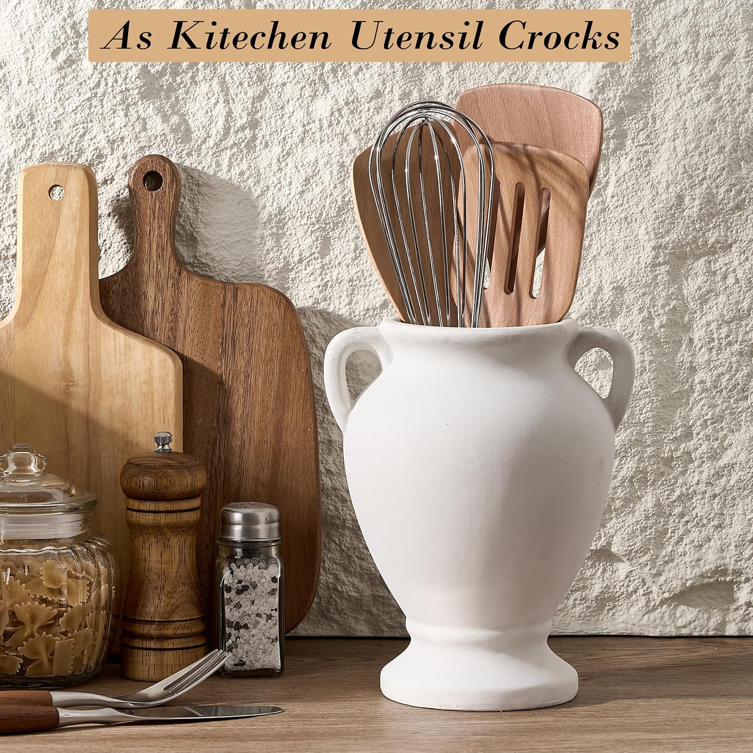 Farmhouse Terracotta Vase / Off-white- 8.46 / 8.46 Inch