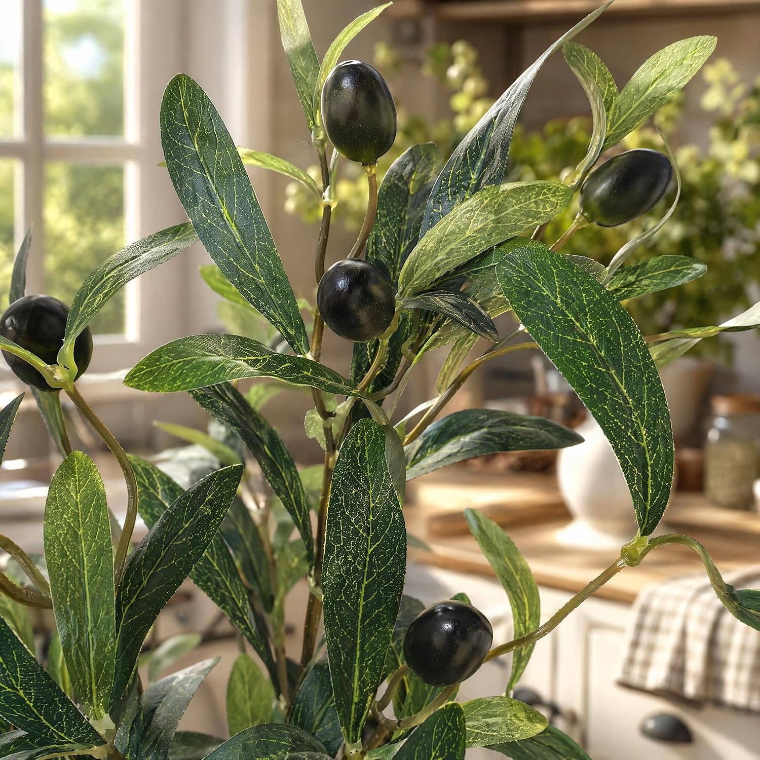 Artificial Olive Branches / 12 Fork 29 In / 29 Inch / Set of 6