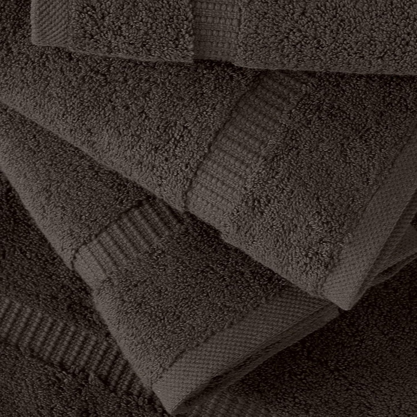 SALBAKOS 6-Piece 100% Turkish Cotton Hand Towels, 16x30 inch, Chocolate | Large Size Thick Super Soft Highly Absorbent