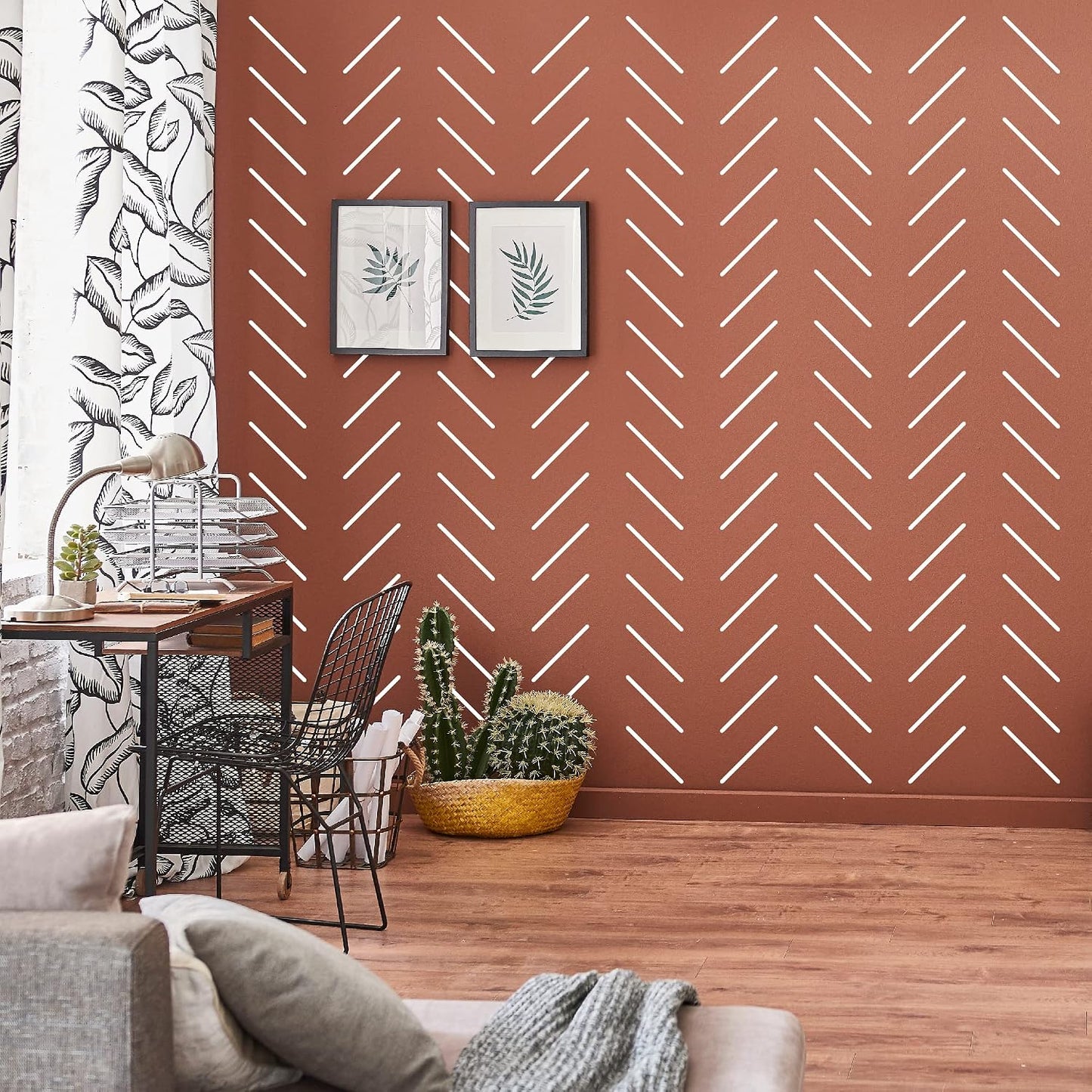 Peel and Stick Modern Boho Wall Stickers / White