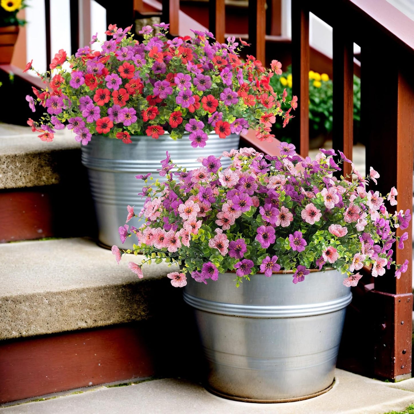 Artificial Fake Plants Flowers / Purple Pink