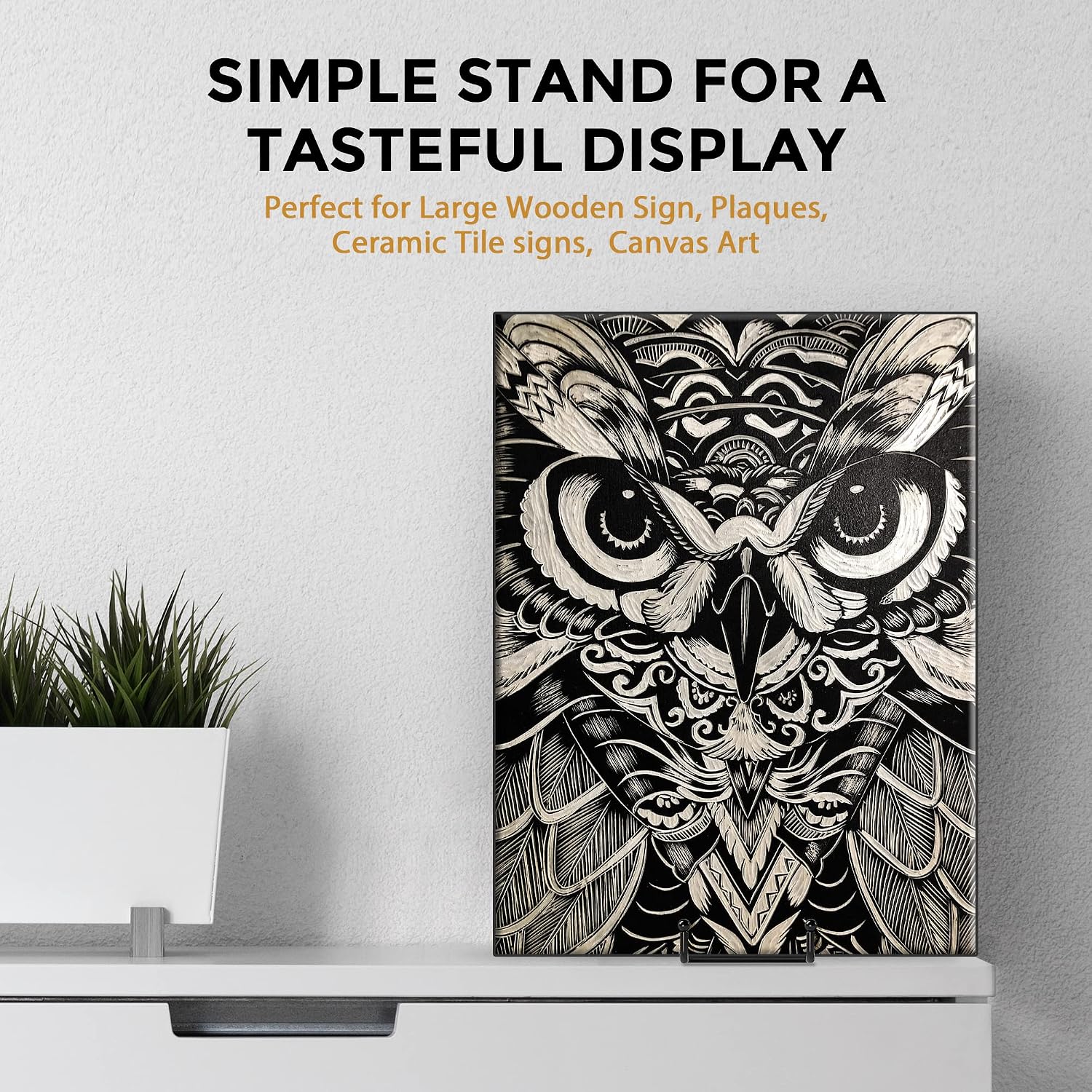 Metal Plate Holder Display Stand + Picture Frame Holder Stand + Small / 10 Inch