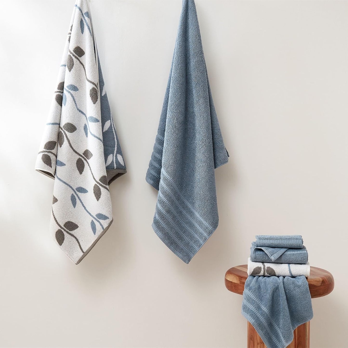 Modern Threads 6 Piece Bath Towel Set – Bathroom Set with 2 Bath Towels, 2 Hand Towels, and 2 Wash Cloths – 100%