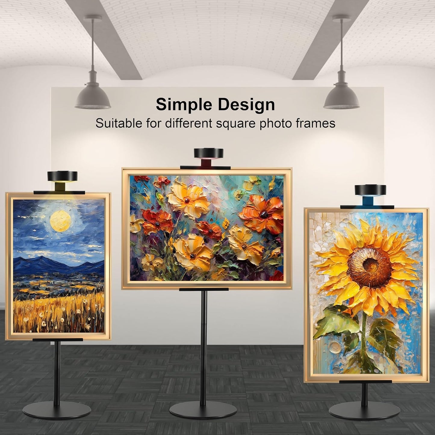 Holds Picture Frames up / Black / 30 Inch / Set of 2