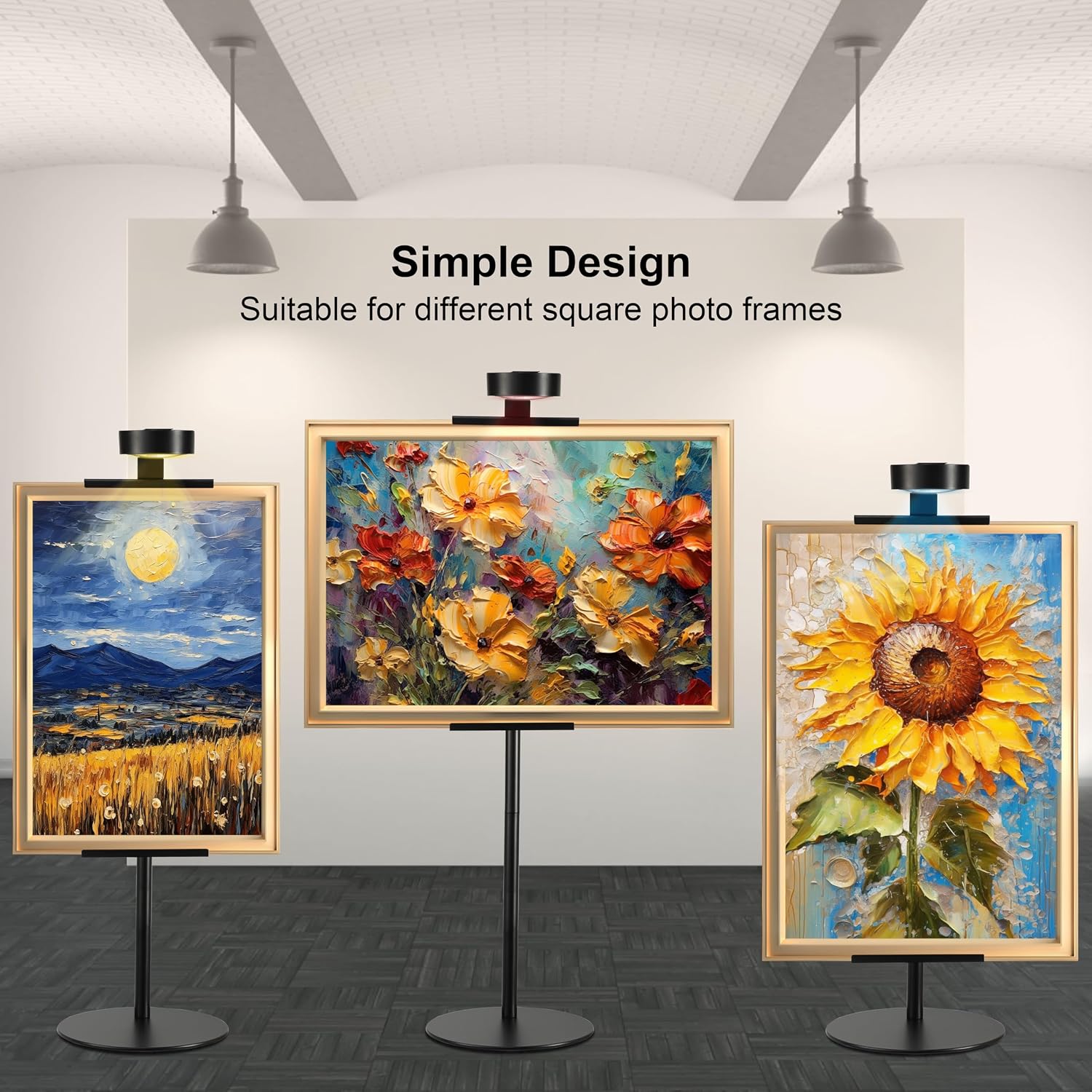 Holds Picture Frames up / Black / 30 Inch / Set of 2