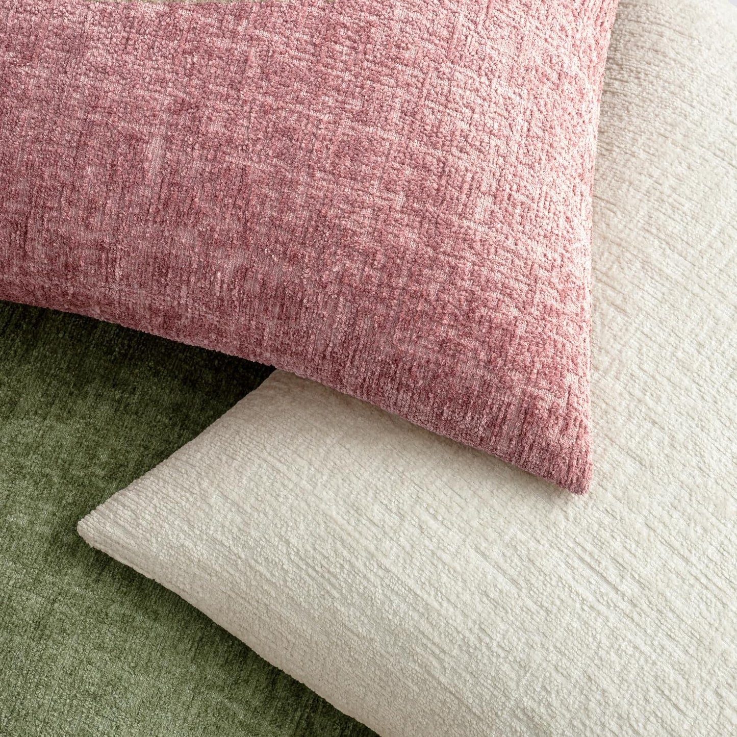 Decorative Throw Pillow Covers Spring Couch Pillow Covers Soft / 18 x 18 / Blush Pink / Set of 2