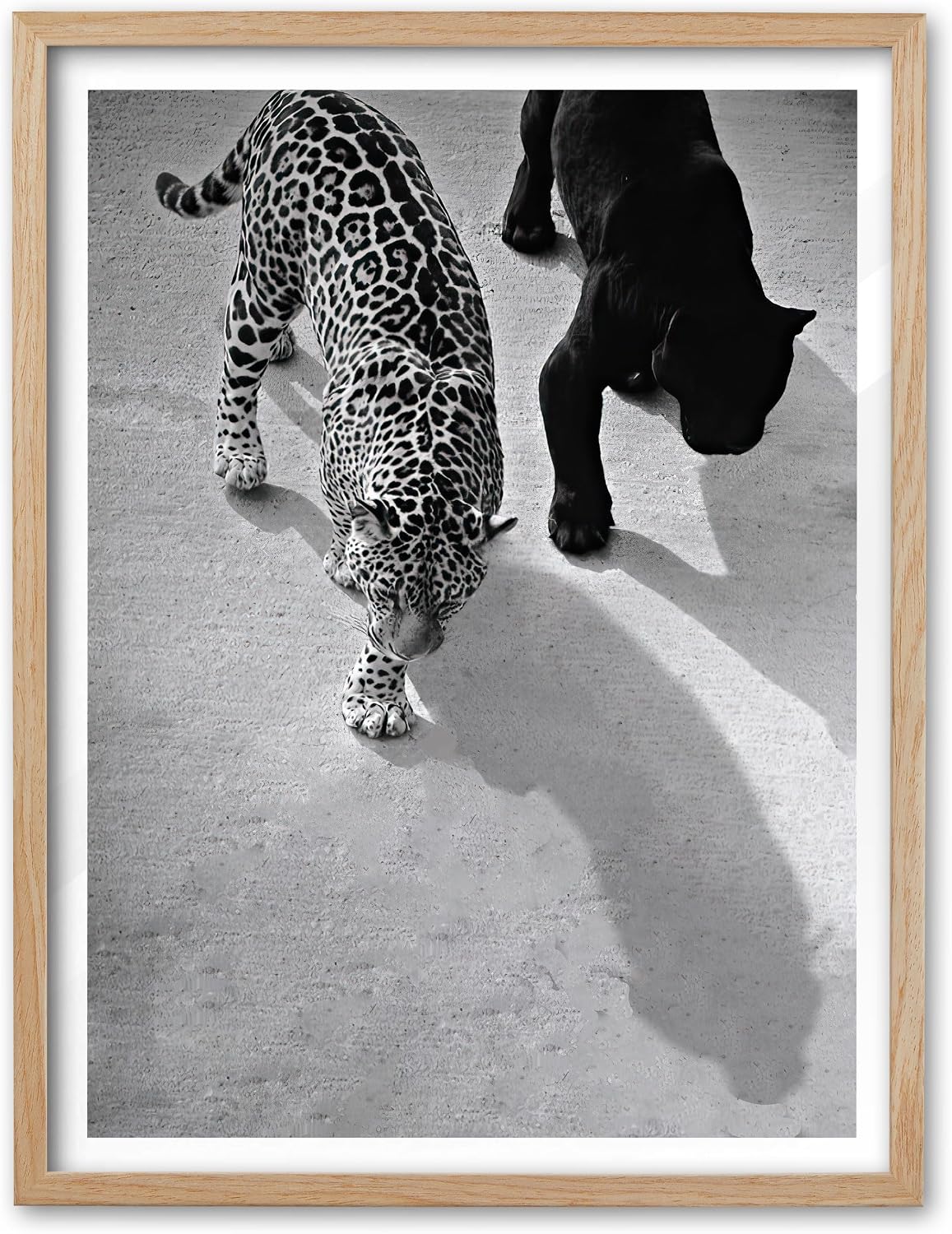 EcoHest 12x16 in Cheetah and Jaguar Walking Framed Wall Art