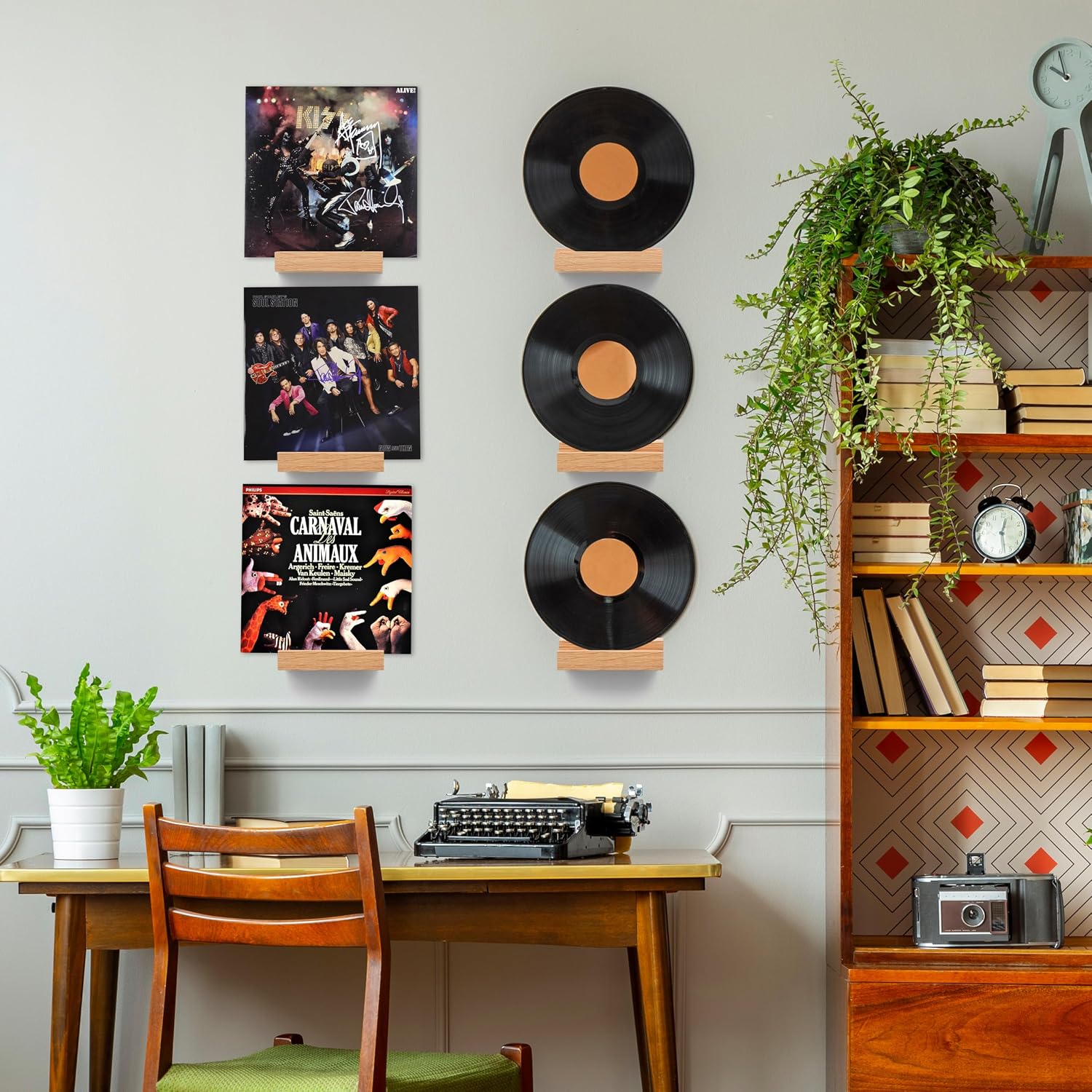 Wood Vinyl Record Shelf Wall Mount, Small Wall Record Holder Display Shelf, Vinyl Record Shelves Record Album Display