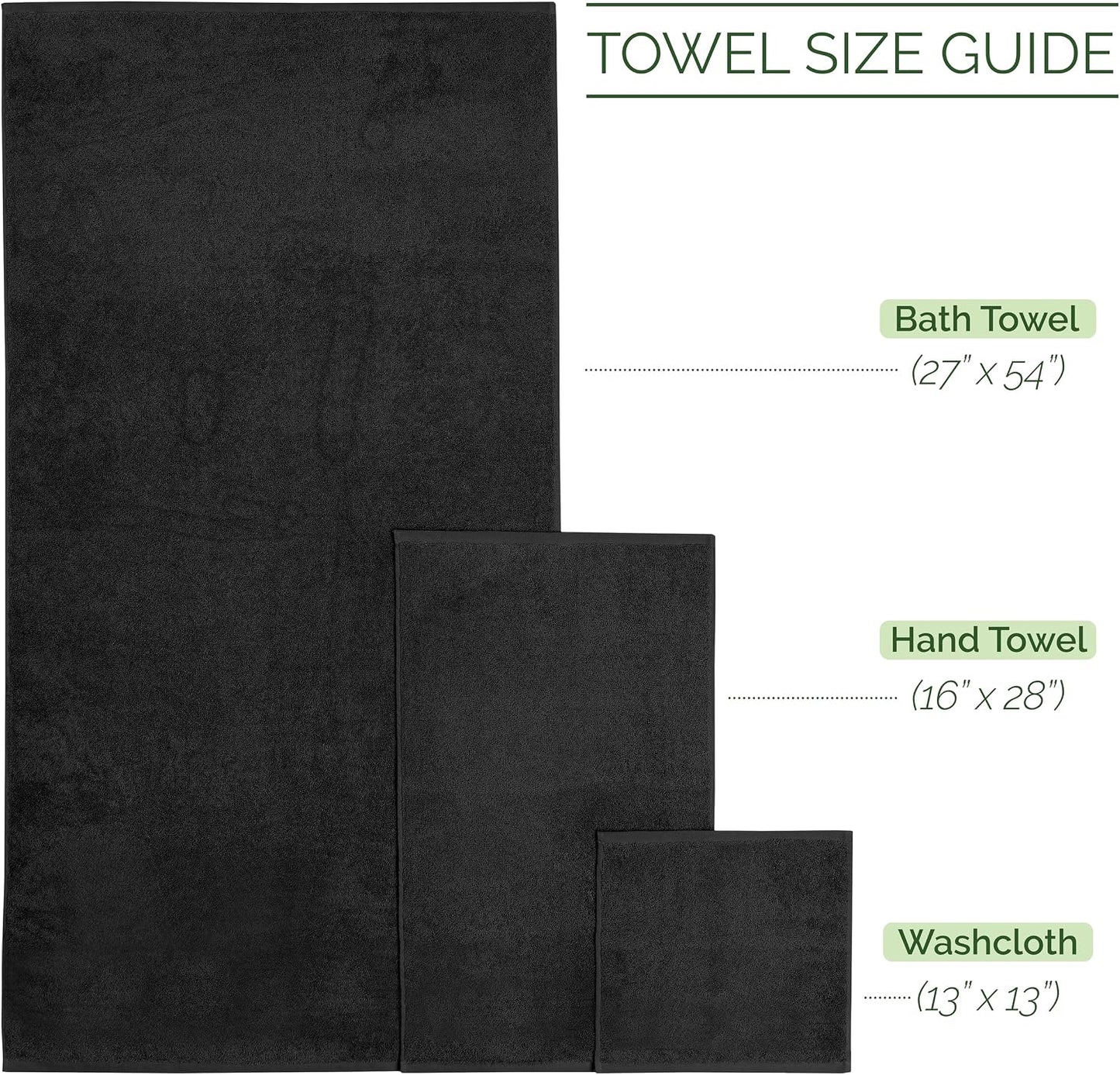 Elegant Comfort 4 Lines Viscose Stripe 6-Piece Premium Towel Set - 100% Turkish Cotton High Absorbent Luxury Bathroom
