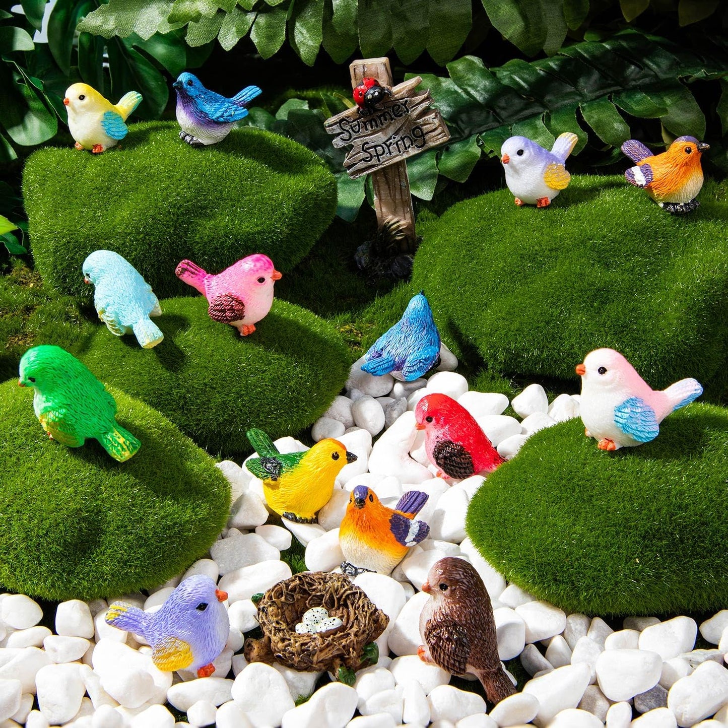 Miniature Bird Decorative Figurines / Minibird / Set of 72