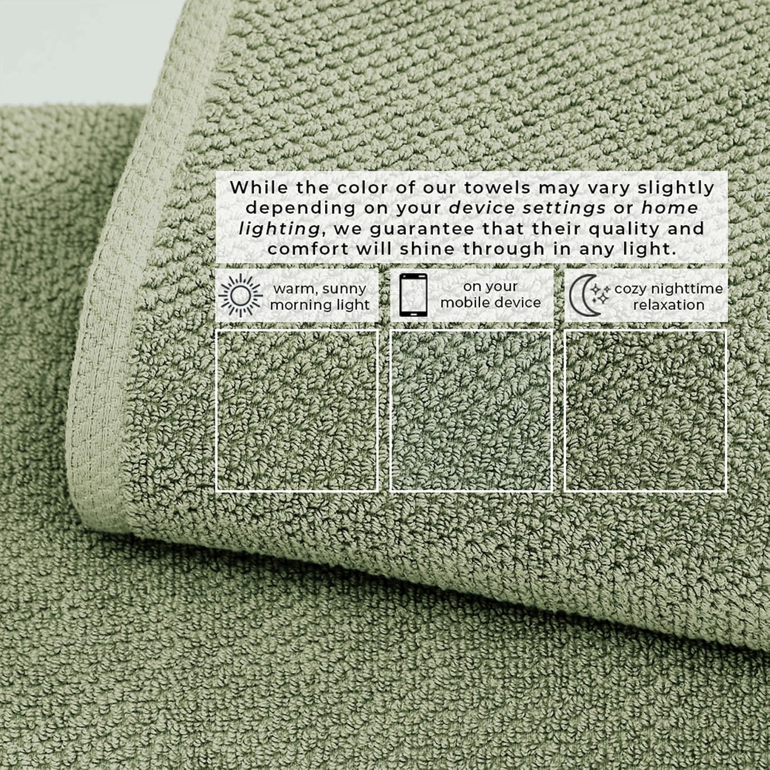 Great Bay Home 100% Cotton 12-Pack 13x13 Wash Cloth - Absorbent, Quick-Drying, Durable Face Towels for Bathroom Decor