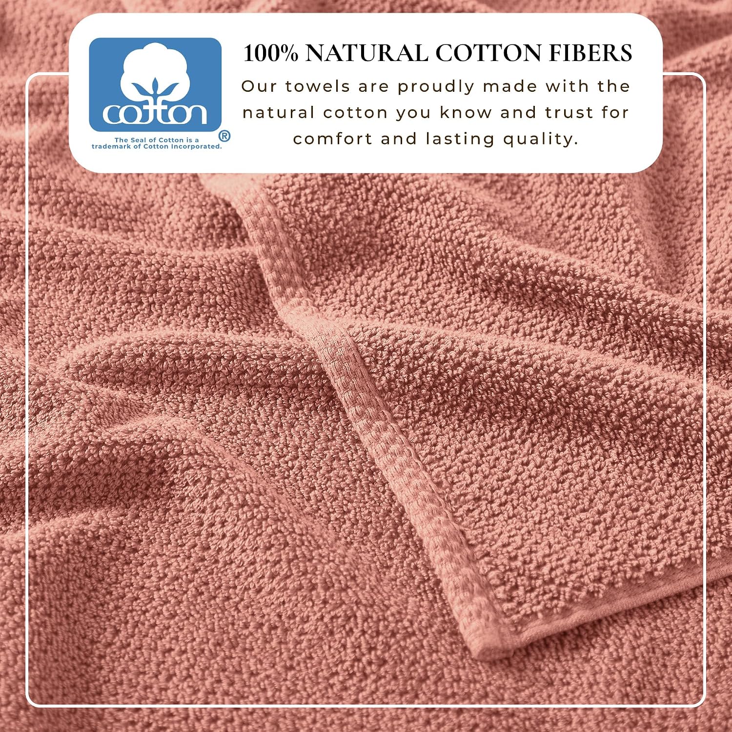 Great Bay Home 100% Cotton 6 Pack 26x16 Hand Towel Set - Absorbent, Quick-Drying, Durable Towels for Bathroom Decor