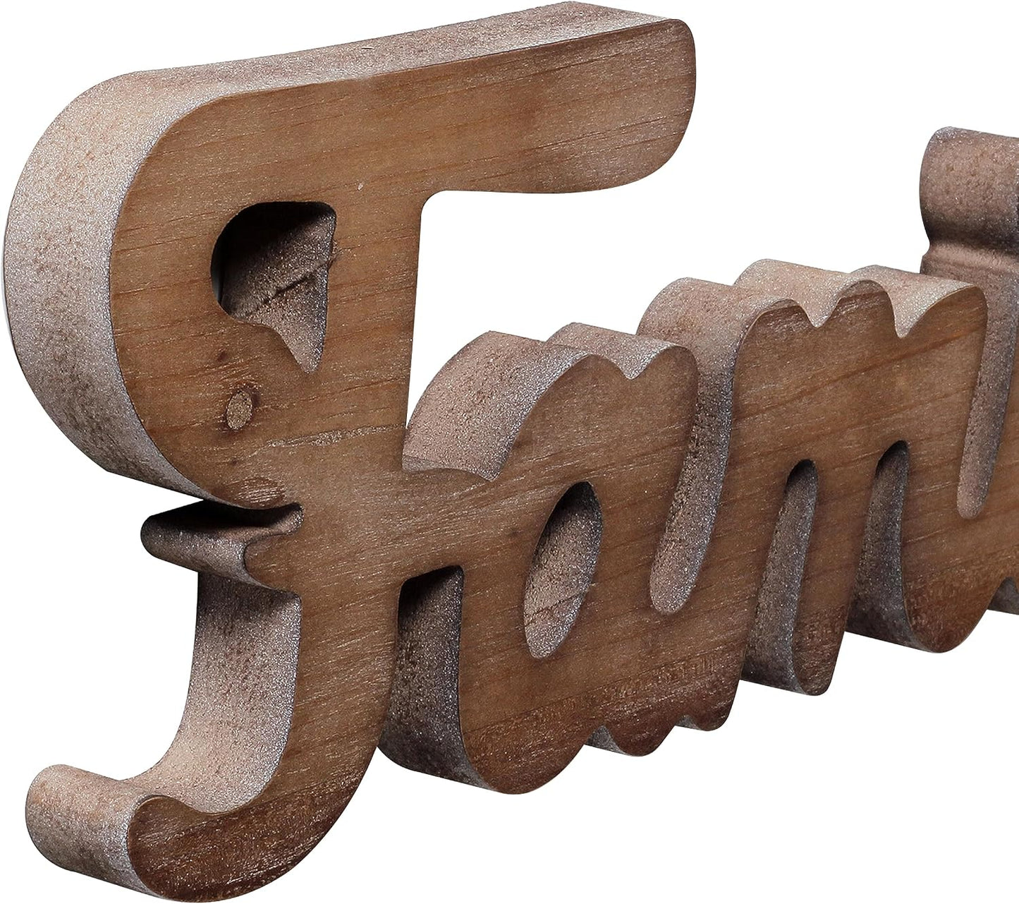 Wall Hanging Rustic Distressed Wooden Signs / Family / 15 Inch