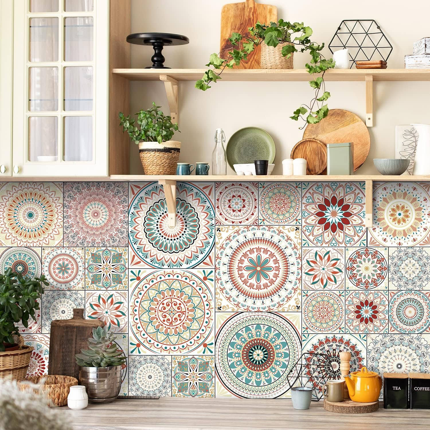 Vinyl DIY Wall Stickers Stick / Diy Mandala Floral / Set of 28