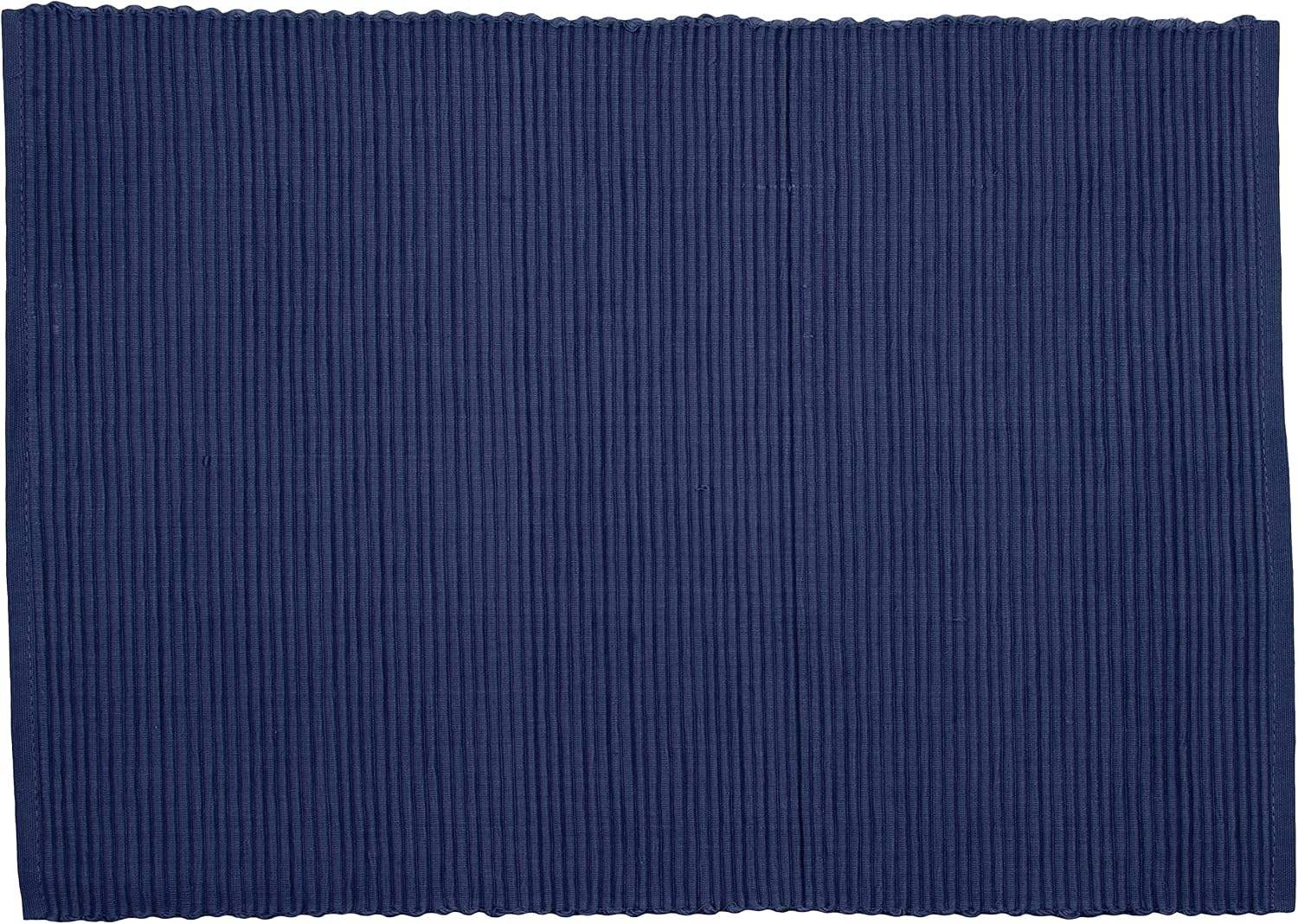Now Designs Spectrum Placemats Ribbed Cotton, Indigo Blue, 19x13 inches, Set of 4, (901421aa)