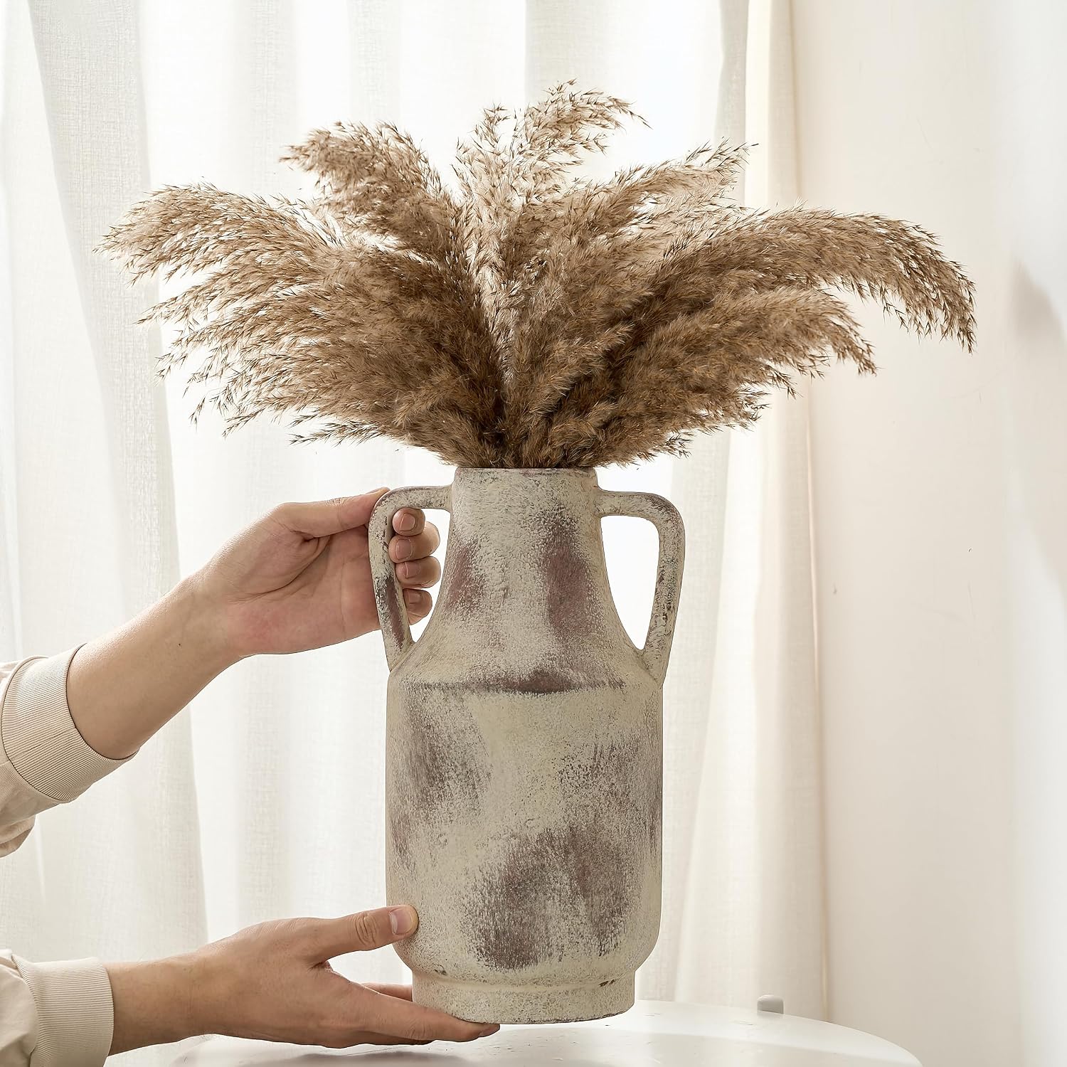 Ceramic Rustic Flower Vase / 112-terra / 12 Inch