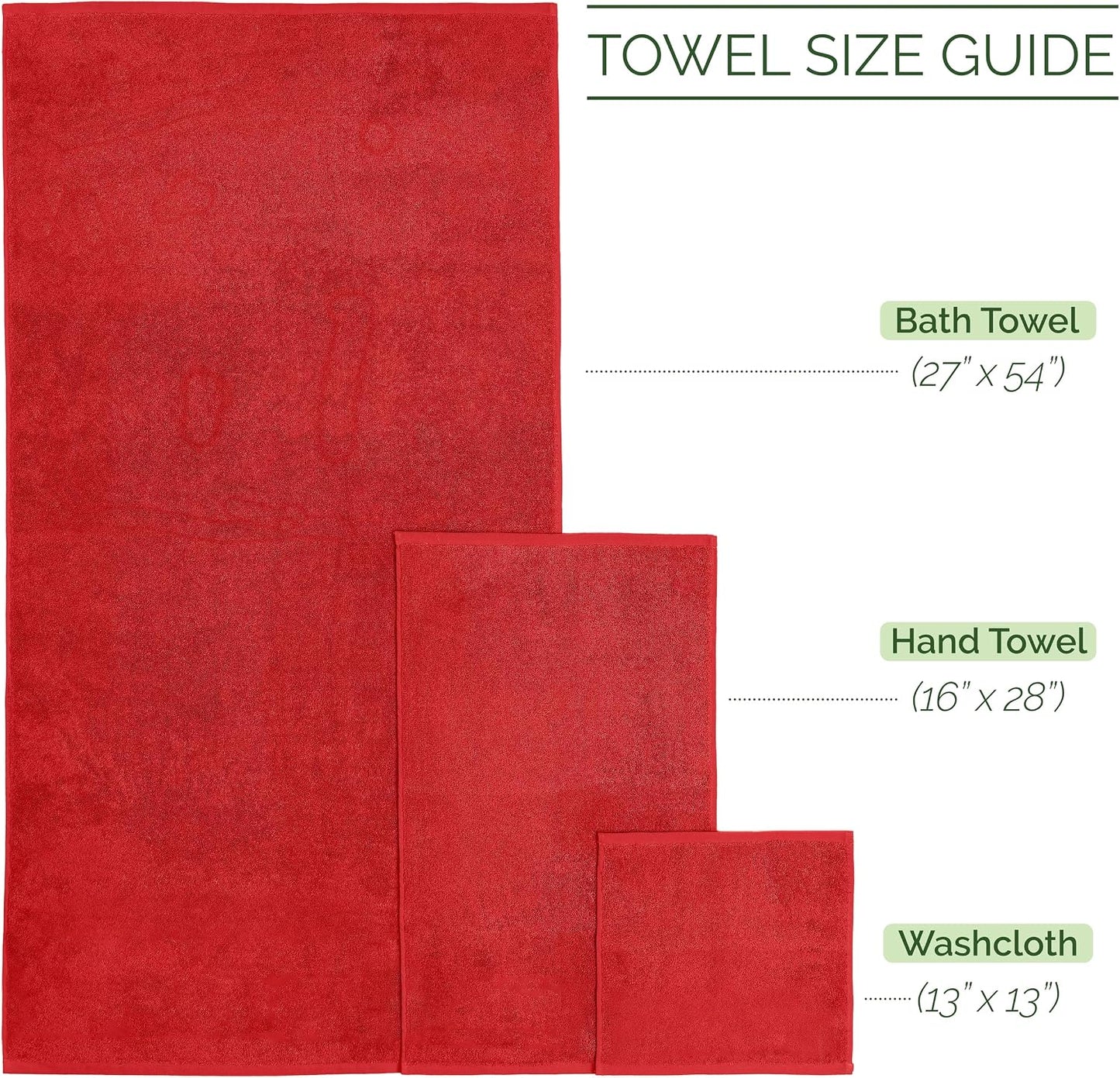 Elegant Comfort 4 Lines Viscose Stripe 6-Piece Premium Towel Set - 100% Turkish Cotton High Absorbent Luxury Bathroom