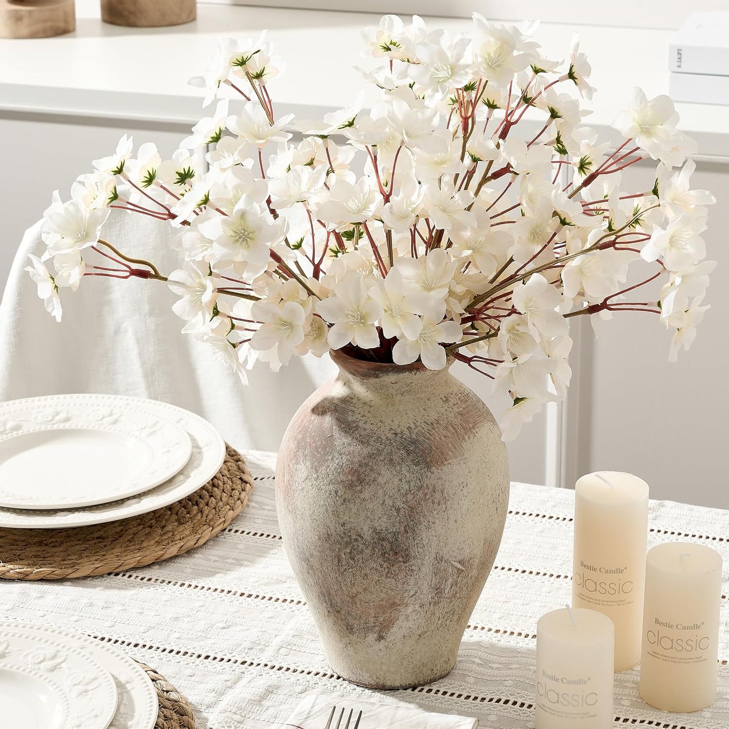 Ceramic Vintage Flower Vase / 1009-terra / 9 Inch