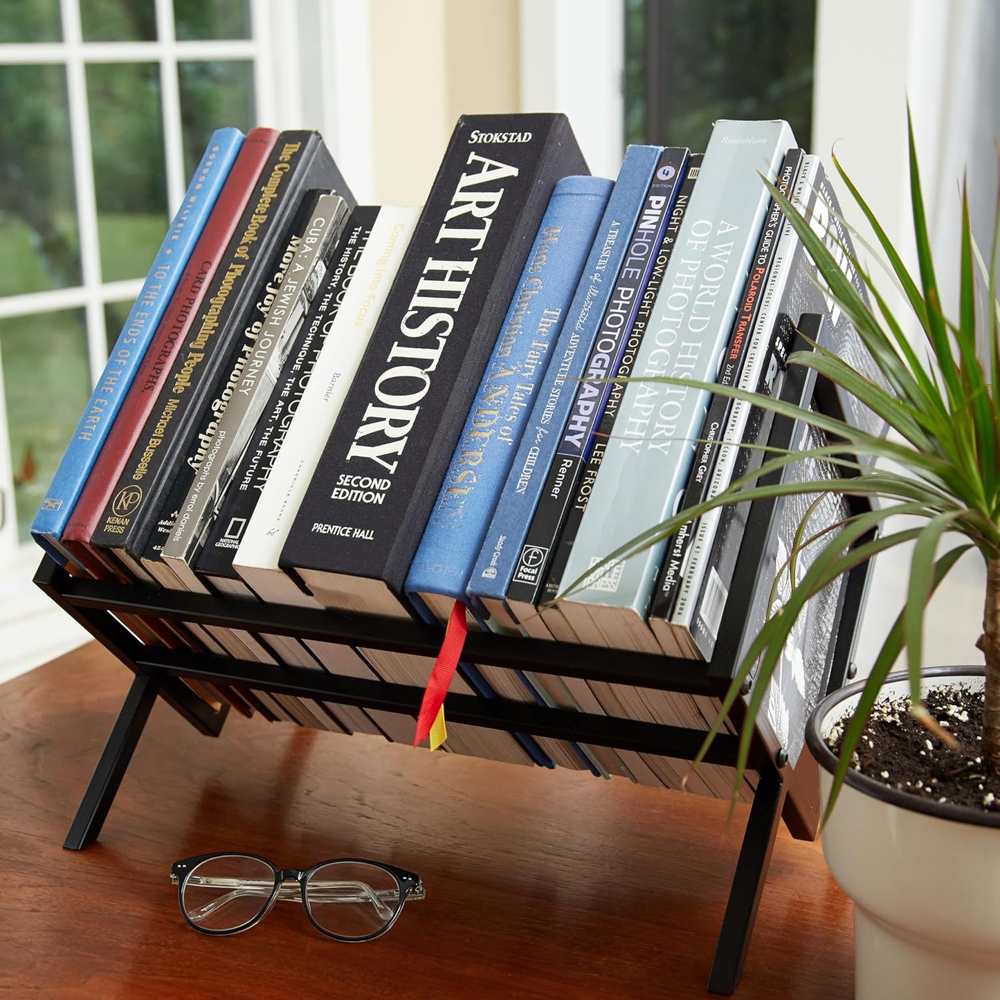 MODERN VINYL Record Storage Racks - Easy Assembly Vinyl Record Holder Stand 100 Lps | Sleek Matte Black LP Holder Stand