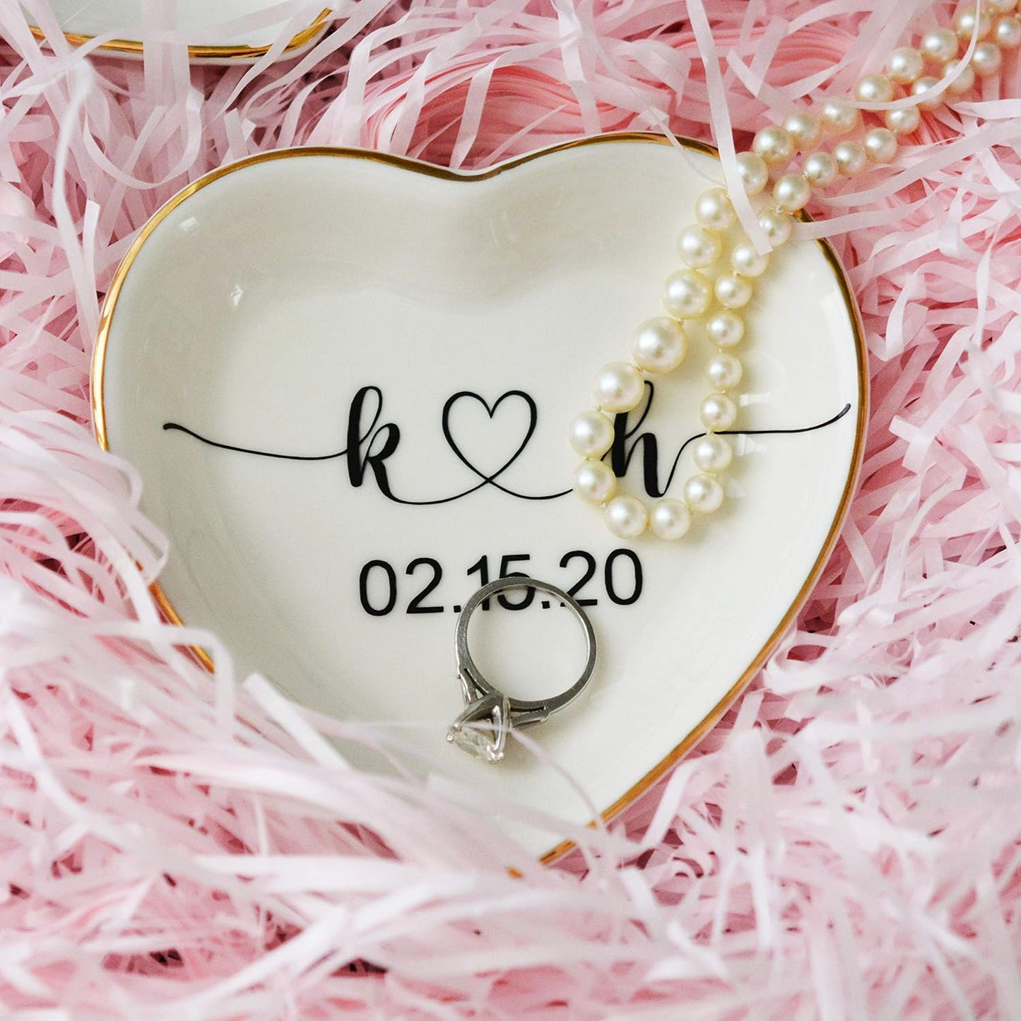Engagement Ring Holder Ring Dish Engaged Gift Wedding Gifts Ring Holder Engagement Ring Dish Engaged