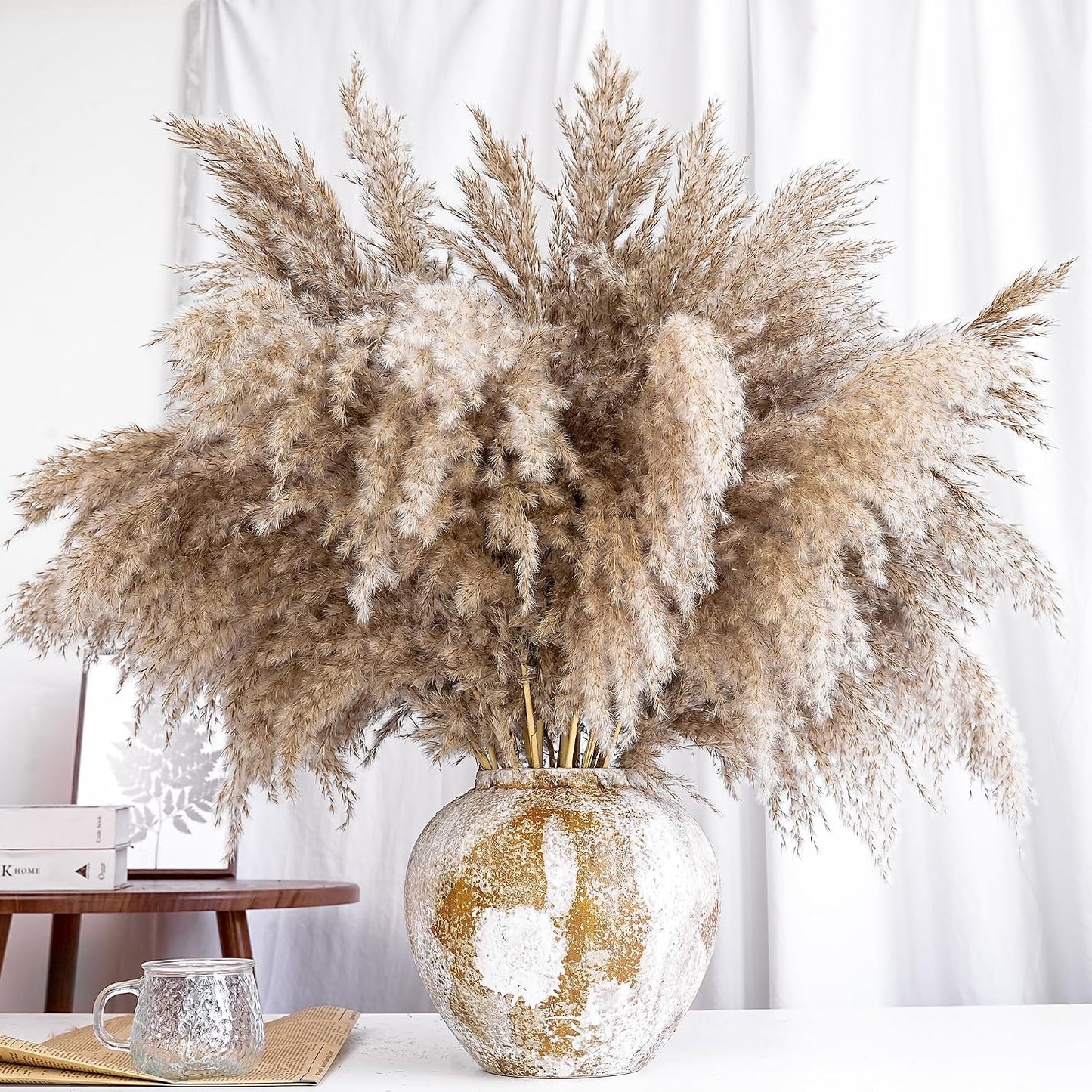 Boho Flowers and Feathers for Centerpieces / 40-nature / Set of 40