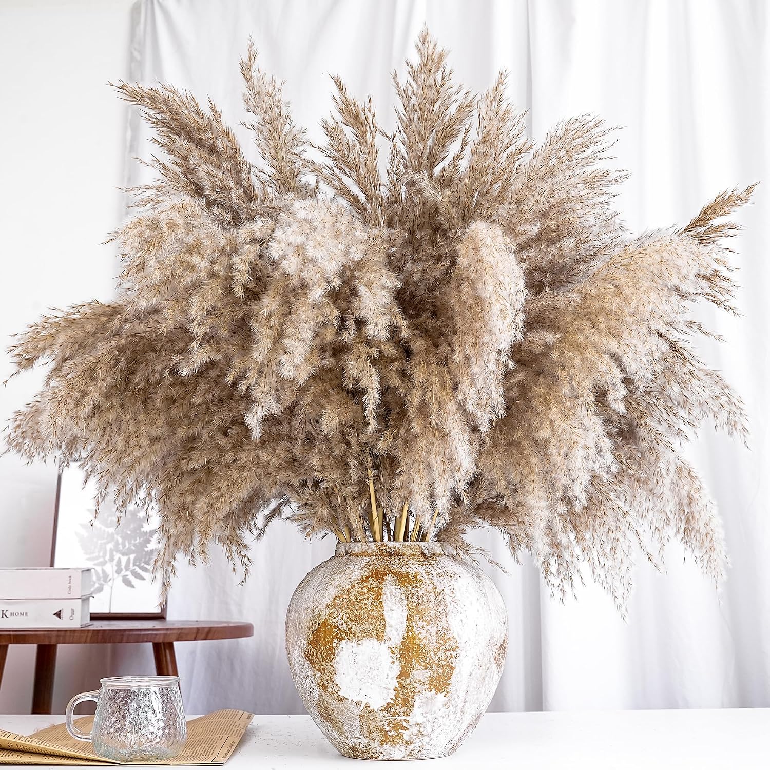 Boho Flowers and Feathers for Centerpieces / 40-nature / Set of 40